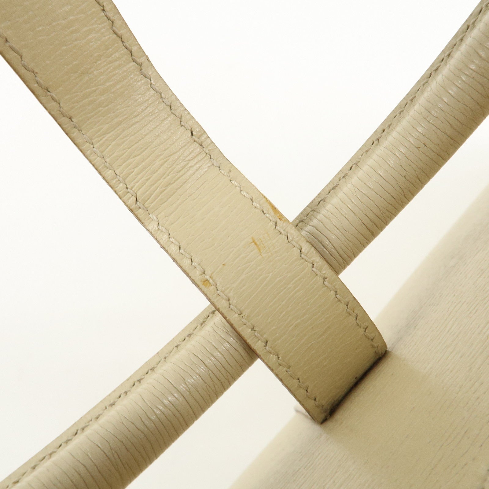 GUCCI Jackie Leather Shoulder Bag Hand Bag Light Beige 002 1067 Used