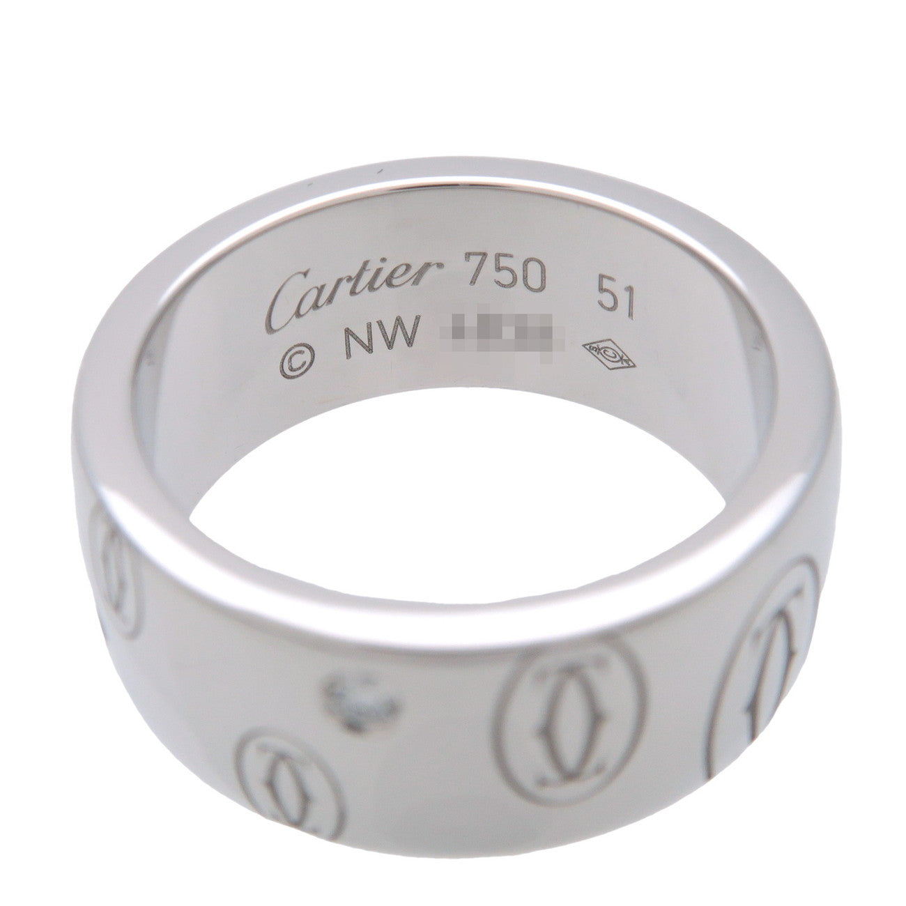 Cartier Happy Birthday Ring K18 750WG White Gold #51 US5.5 EU51