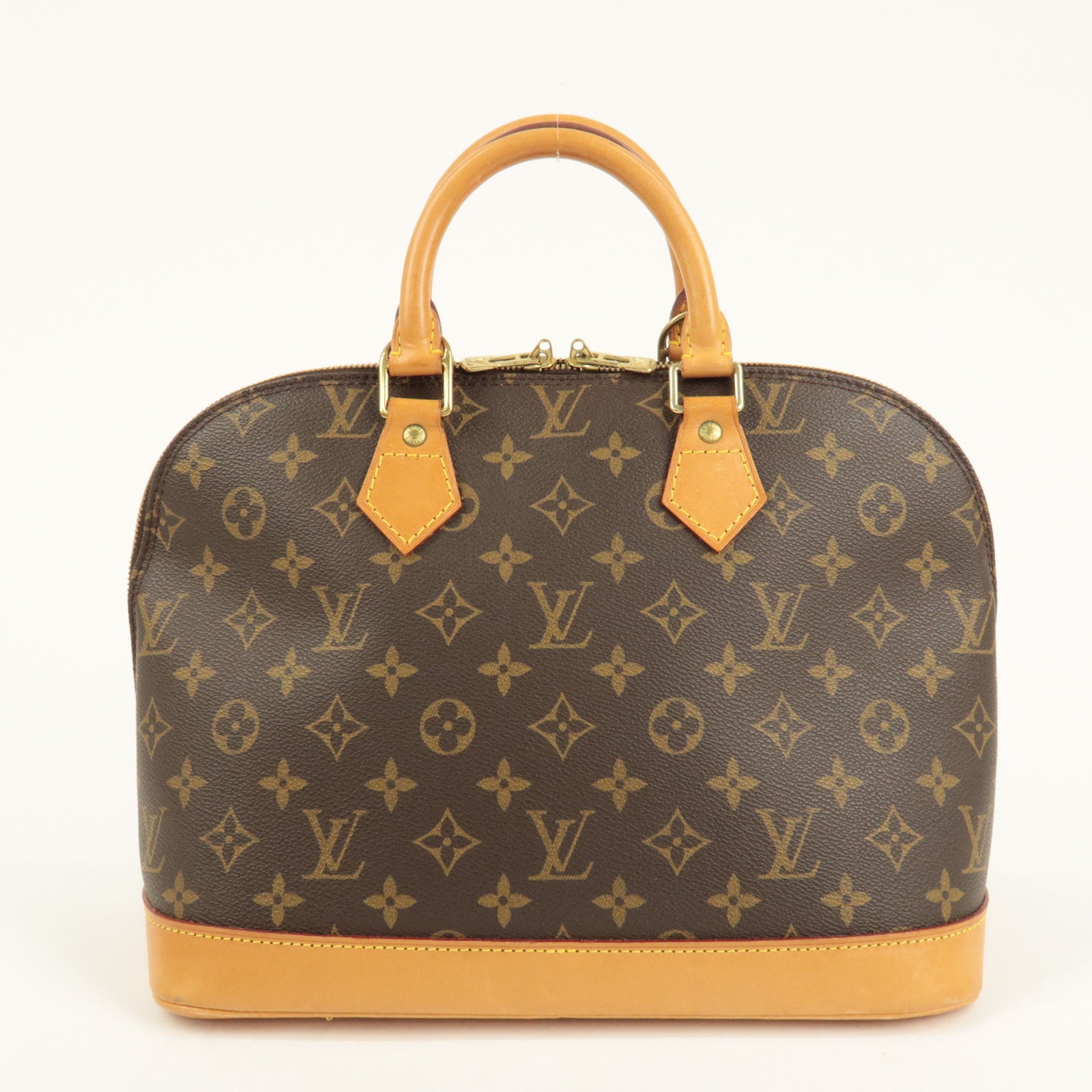 Louis Vuitton Monogram Alma Hand Bag Brown M51130 Used