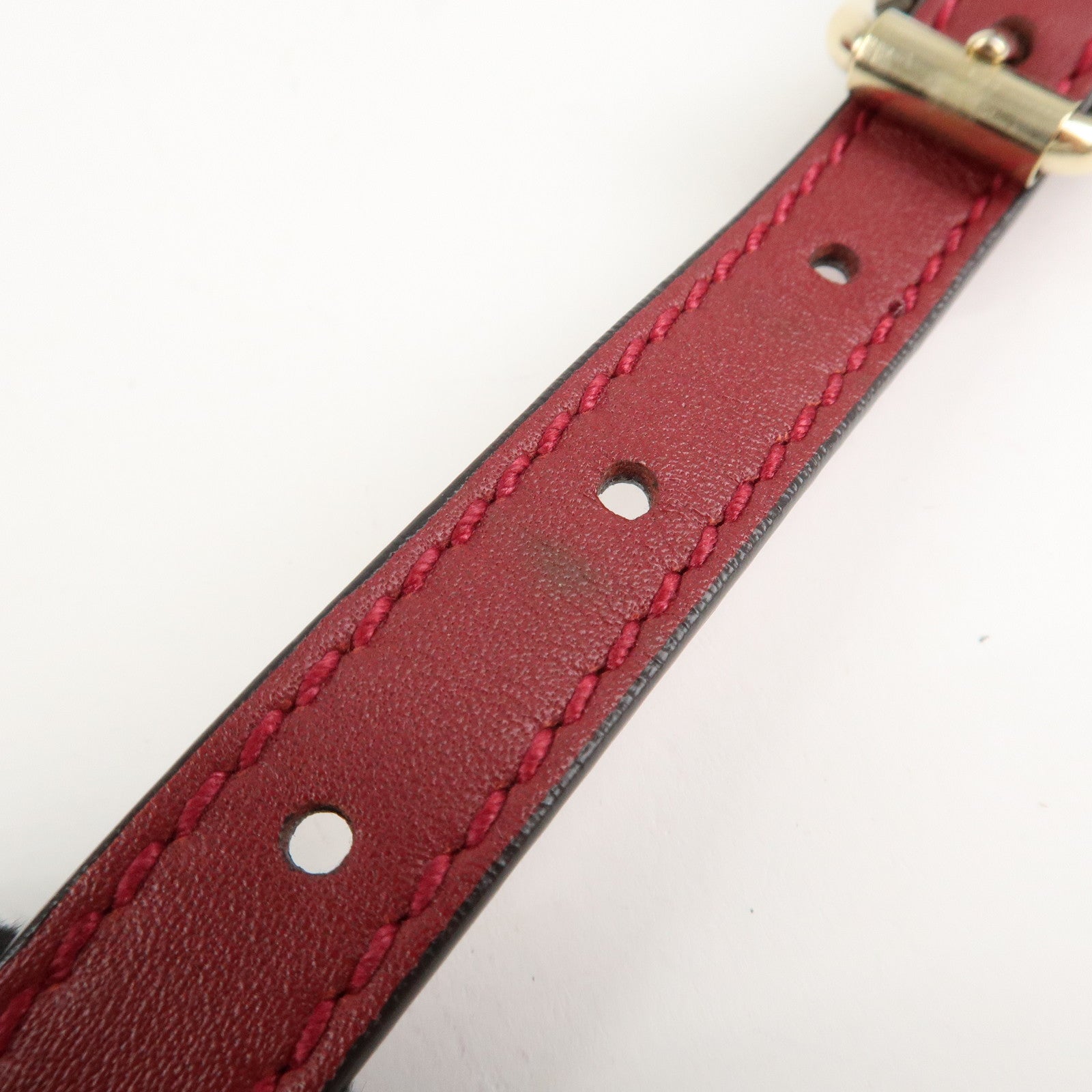 GUCCI Micro Guccissima Leather 2Way Hand Shoulder Bag Red 449654 Used