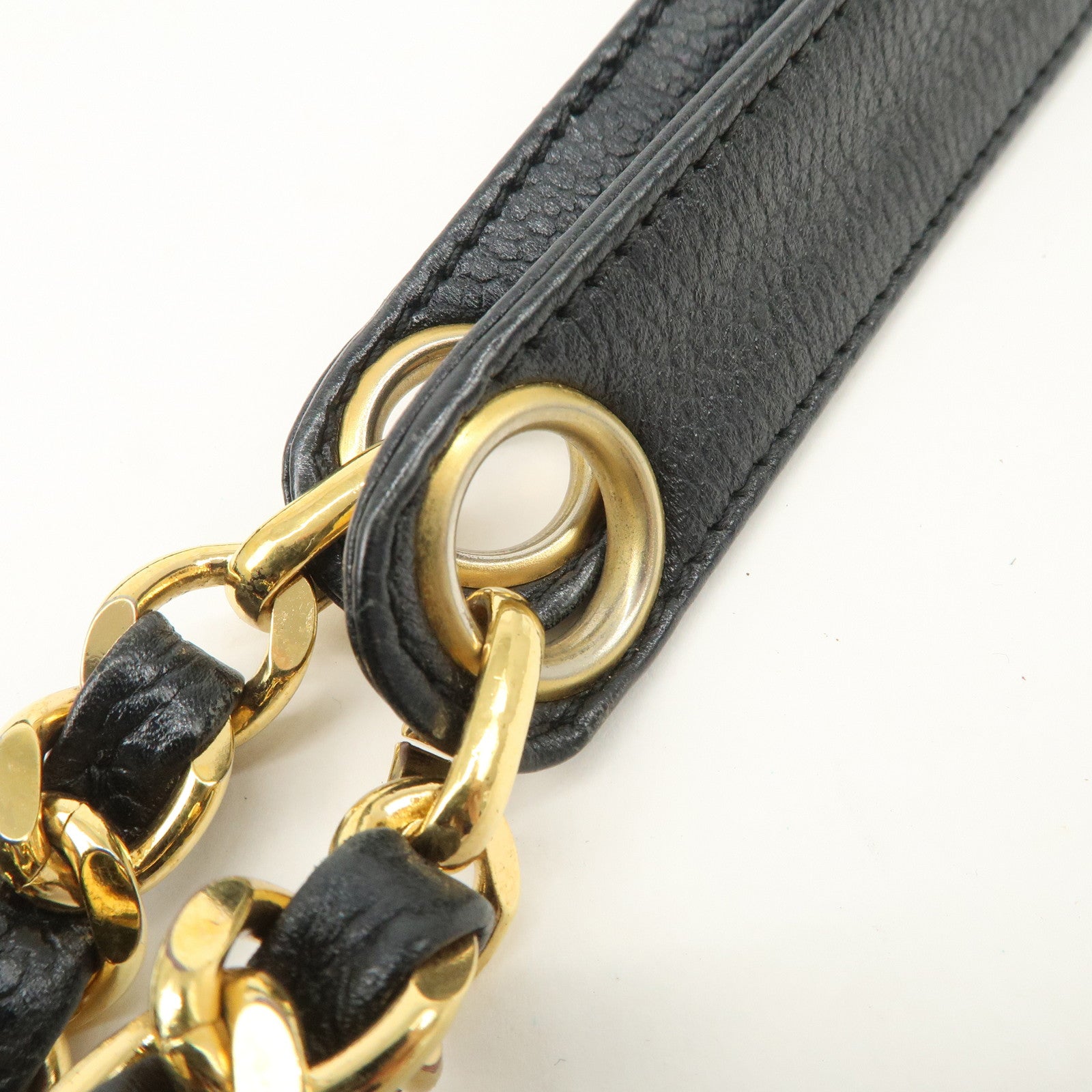 CHANEL Triple COCO Mark Caviarskin Chain Shoulder Bag Black