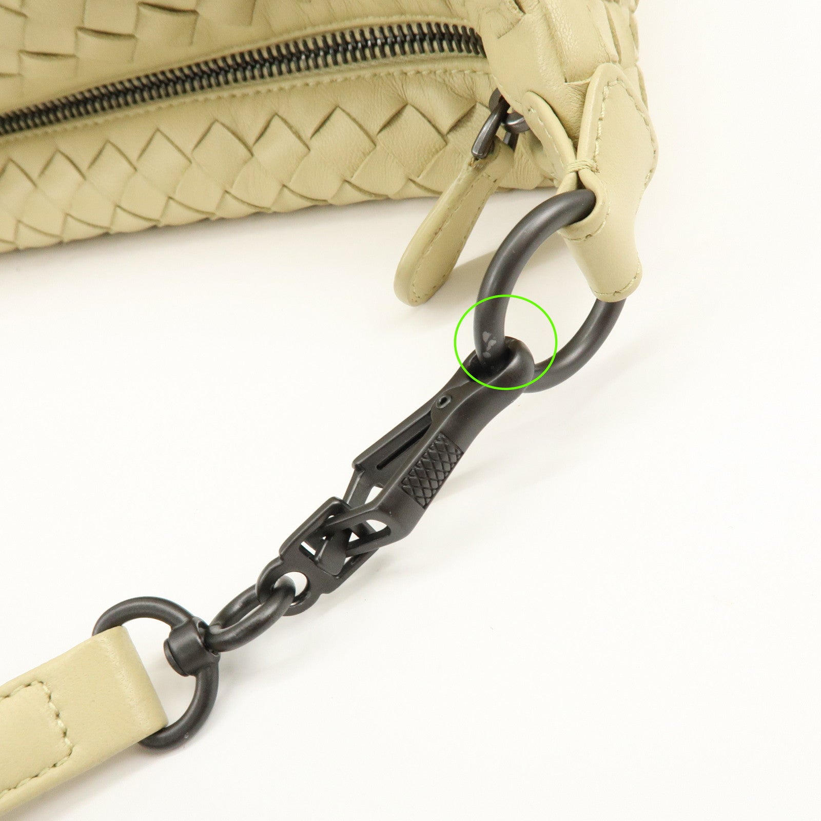 BOTTEGA VENETA Hobo Intrecciato Leather Shoulder Bag Beige 239988