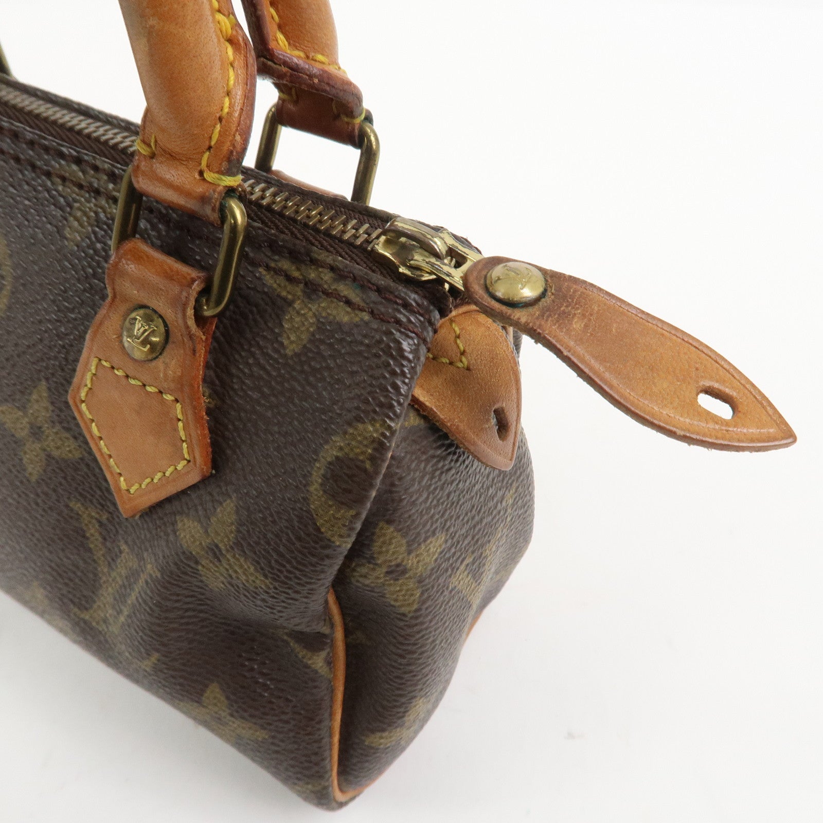 Louis Vuitton Monogram Mini Speedy Hand Bag Brown M41534