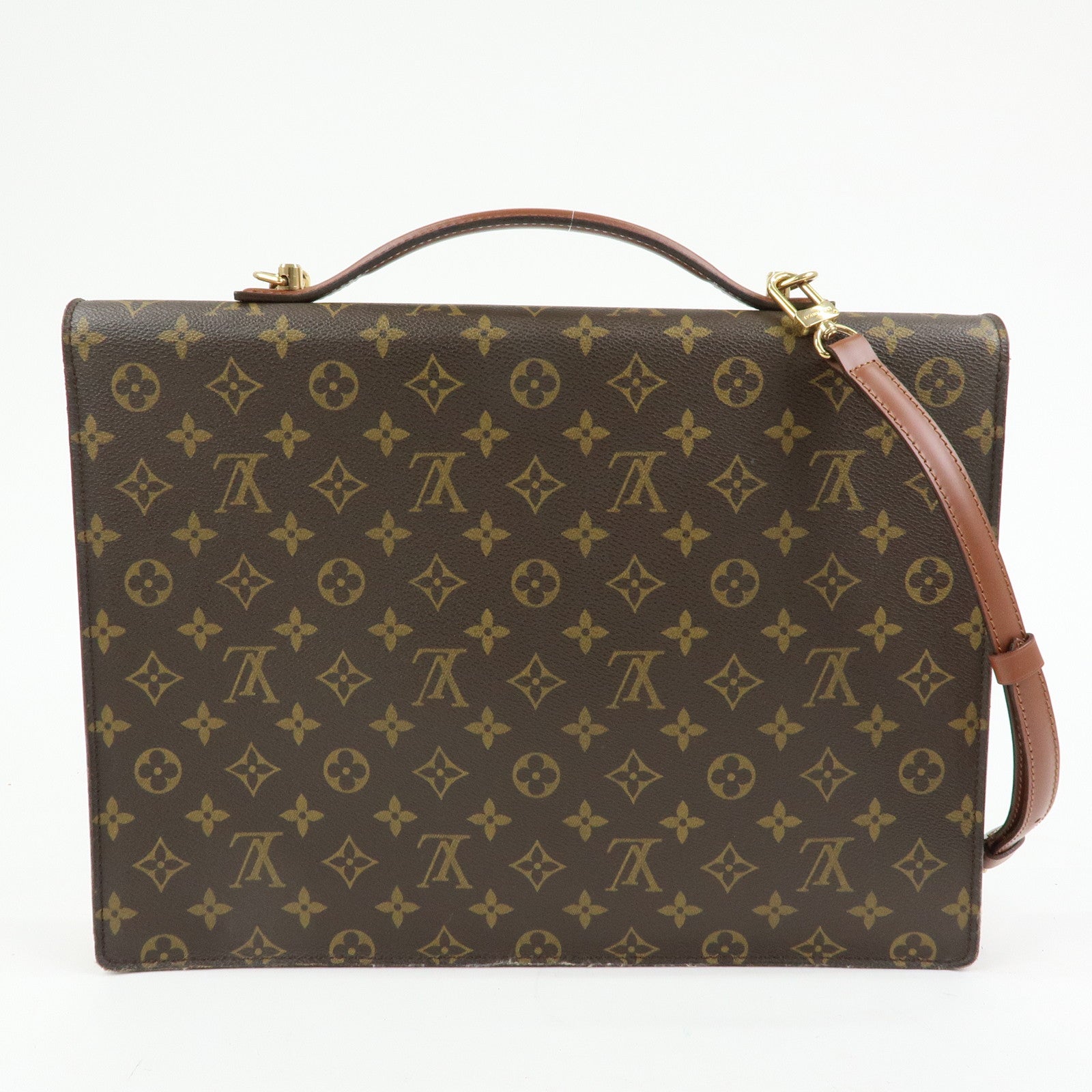 Louis Vuitton Monogram Porte‑Documents Bandouliere Brown M53338