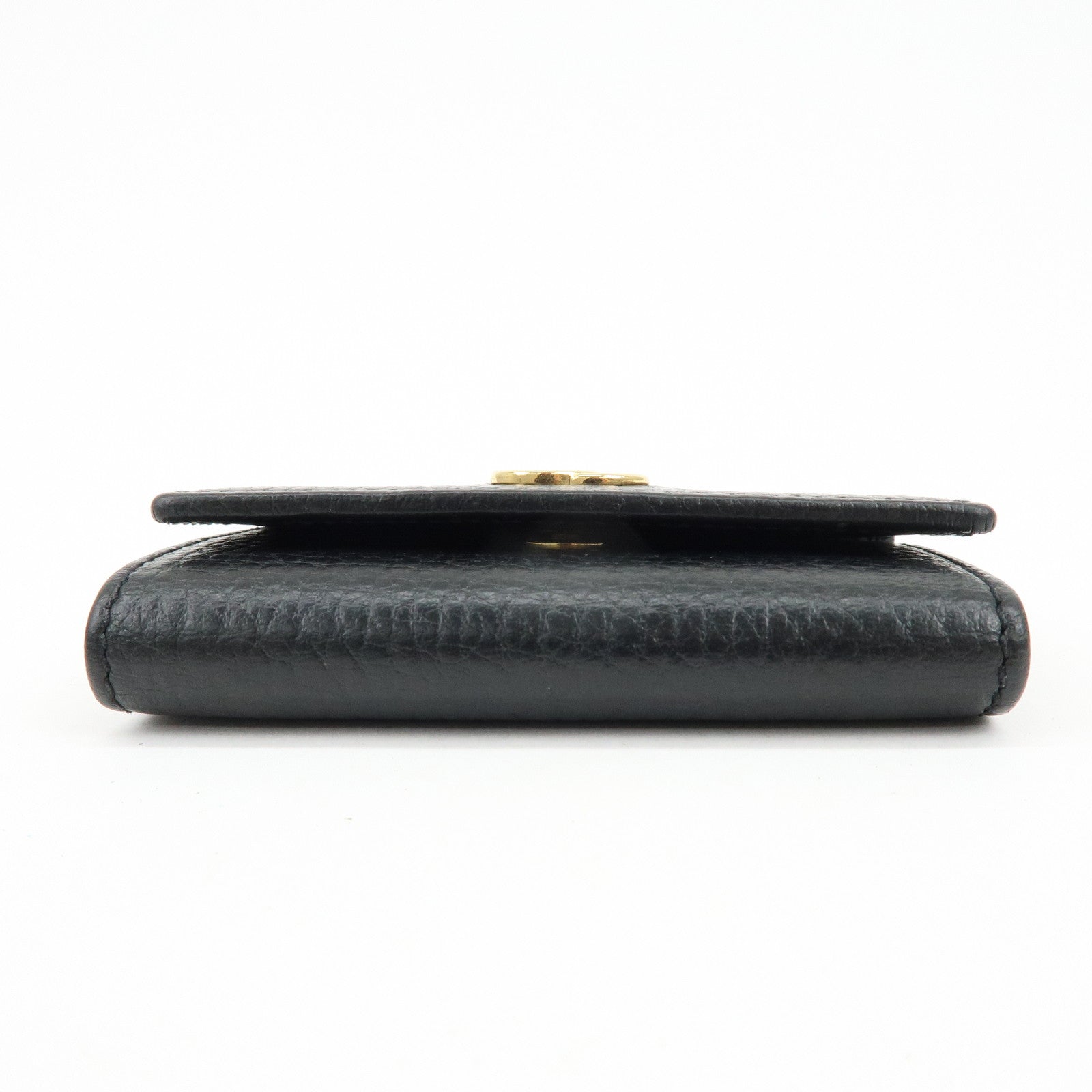 GUCCI Double G Leather 6 Key Case Key Holder Black 456118