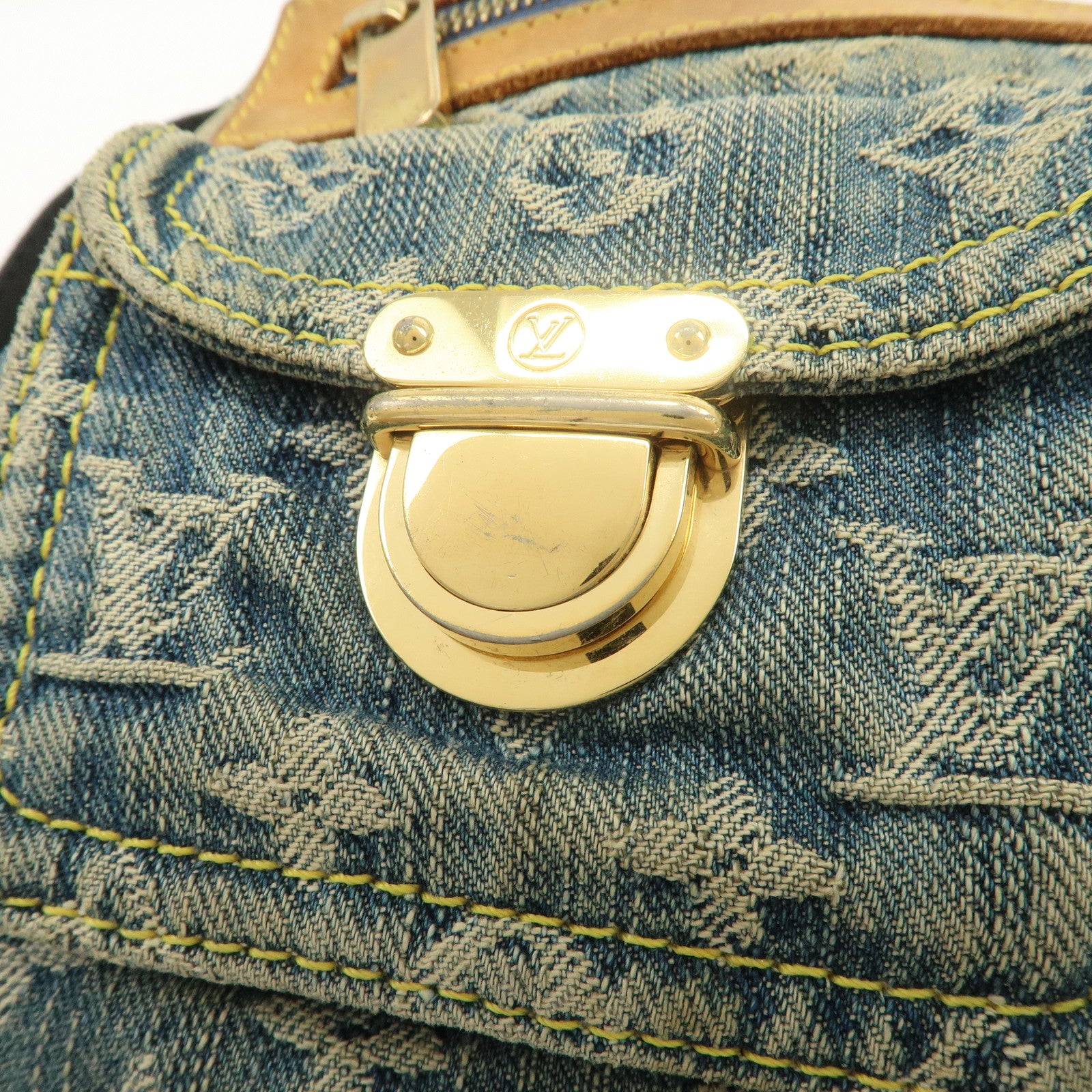 Louis Vuitton Monogram Denim Baggy PM 2Way Bag Shoulder Bag M95049