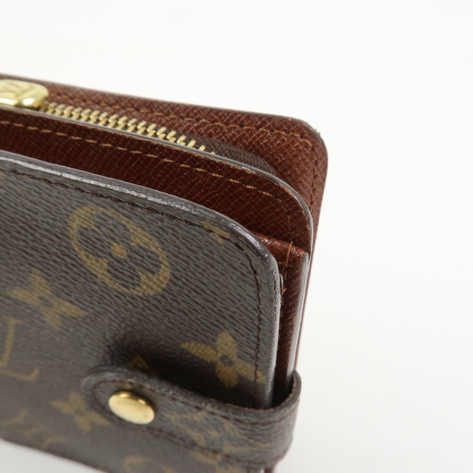 Louis Vuitton Monogram Compact Zippy Wallet Brown M61667