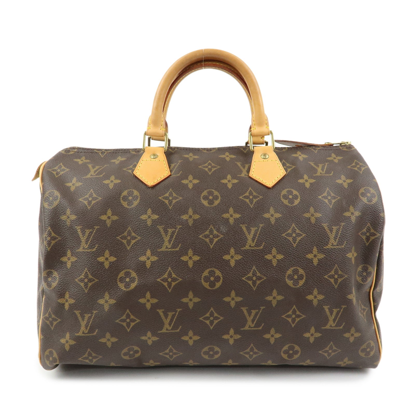 Louis Vuitton Monogram Speedy 35 Boston Bag Hand Bag Brown M41524