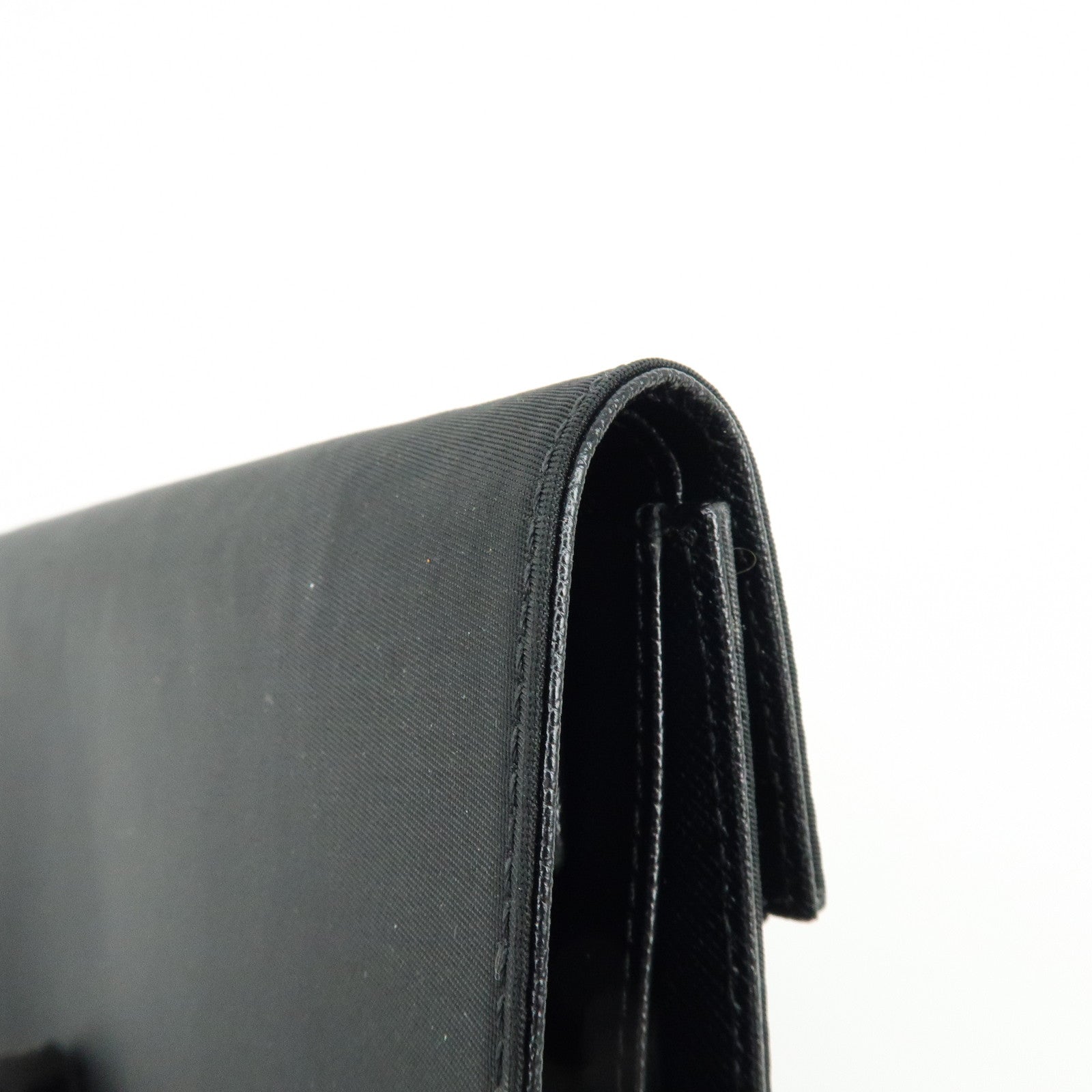 PRADA Triangle Logo Nylon Saffiano Leather Tri-fold Wallet M510