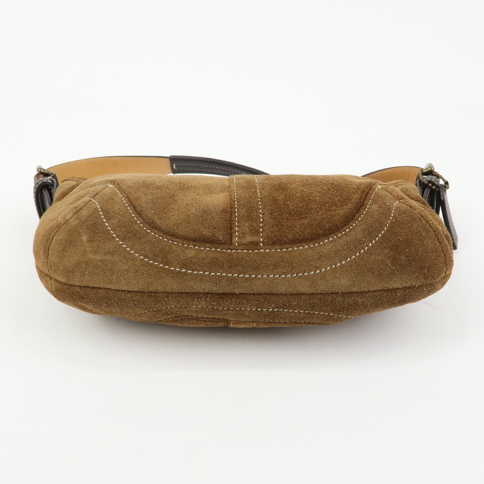 COACH Set of 3 Signature Canvas Suede PVC Shoulder Bag Pouch