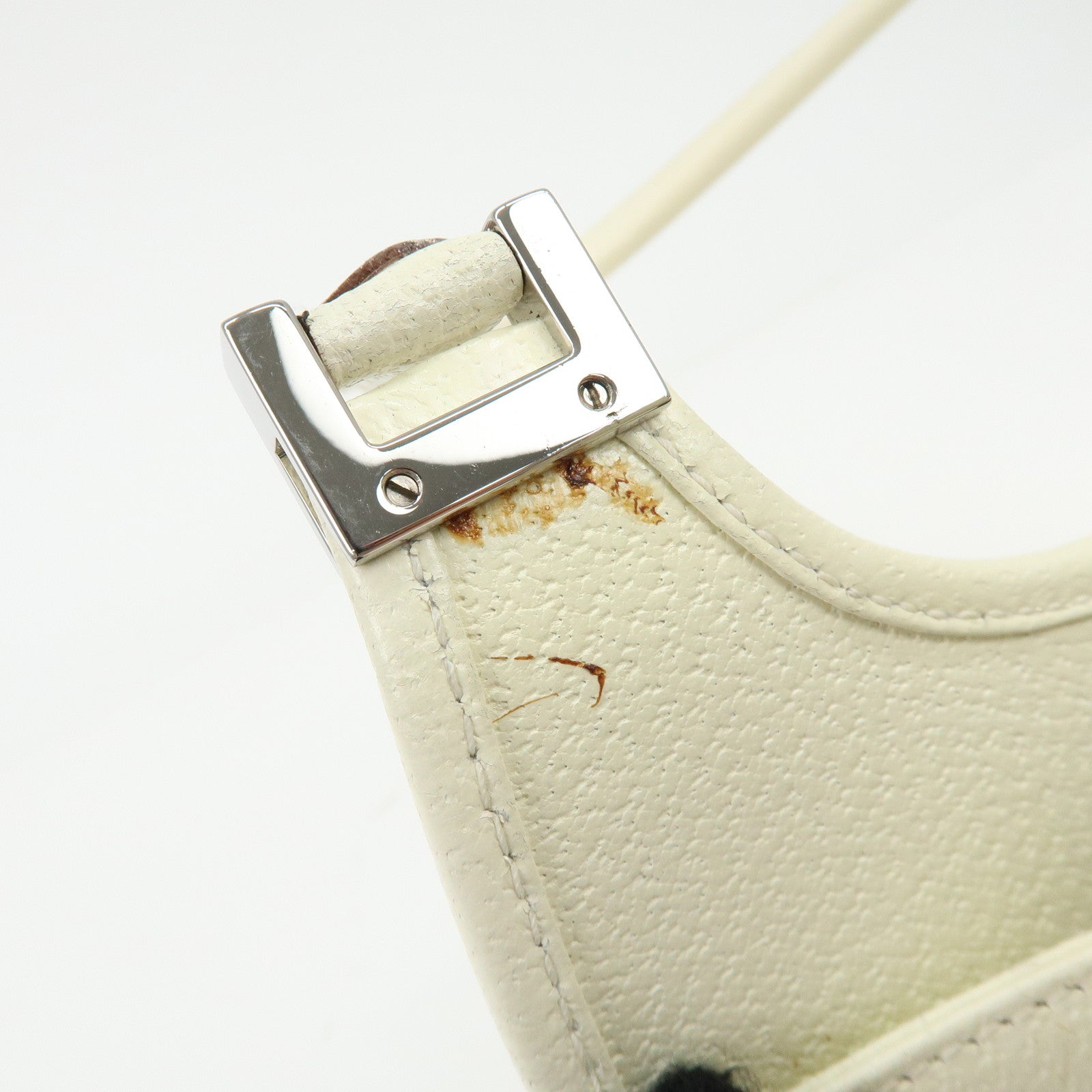 GUCCI Jackie GG Leather Shoulder Bag Hand Bag White 002.1068