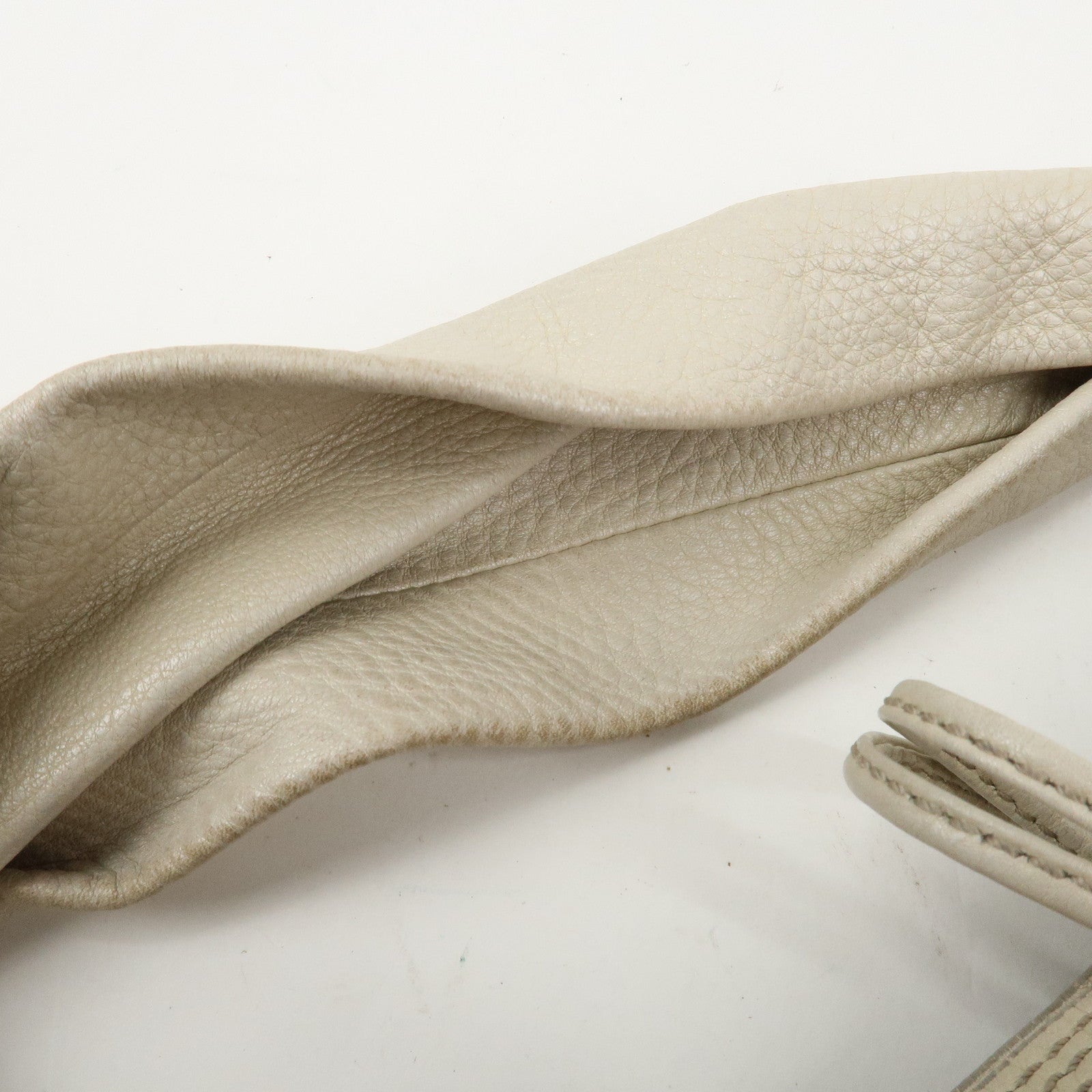 CELINE Bitter Sweet Leather Shoulder Bag Hand Bag Ivory