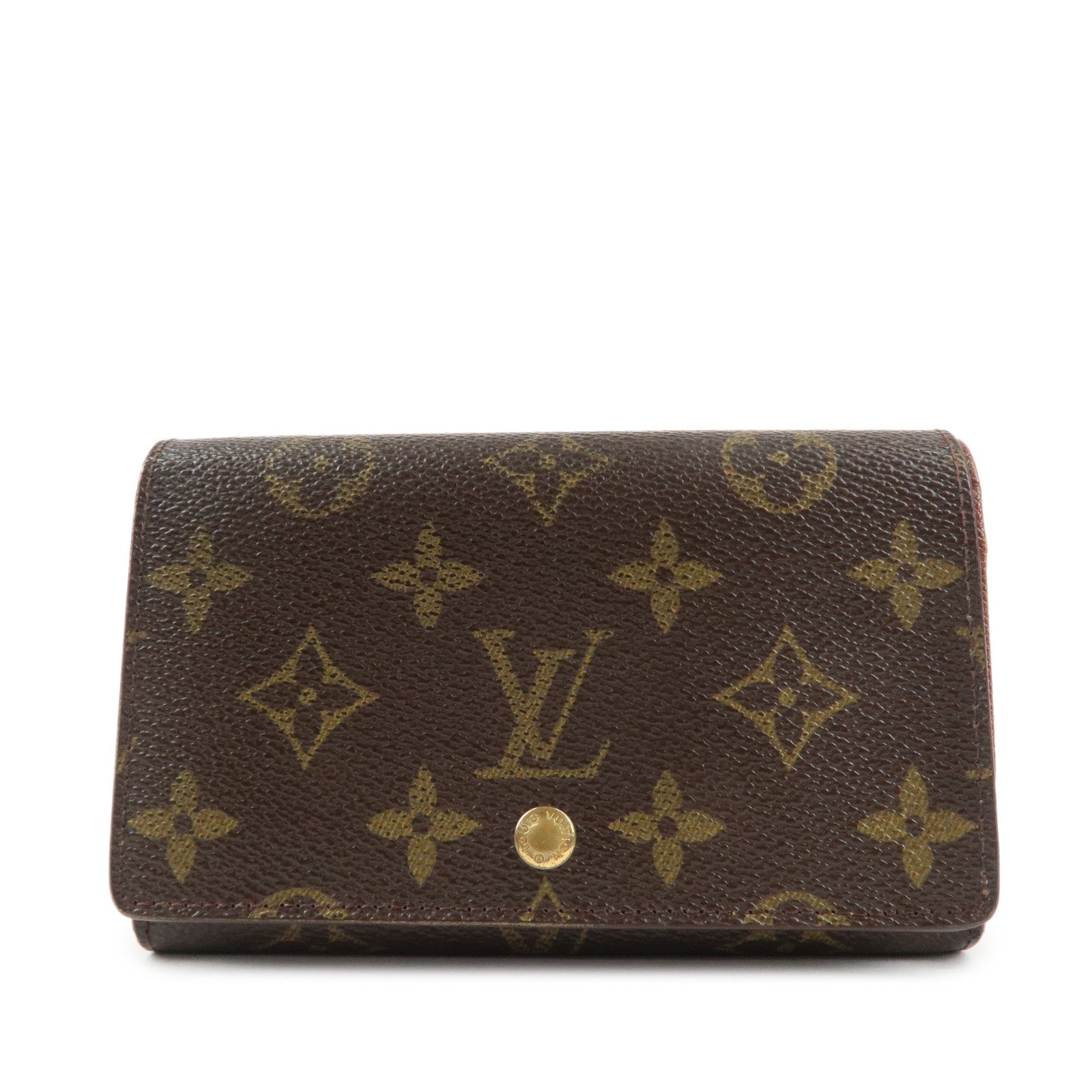 Louis Vuitton Monogram Porte Monnaie Billets Tresor Wallet M61730 Used