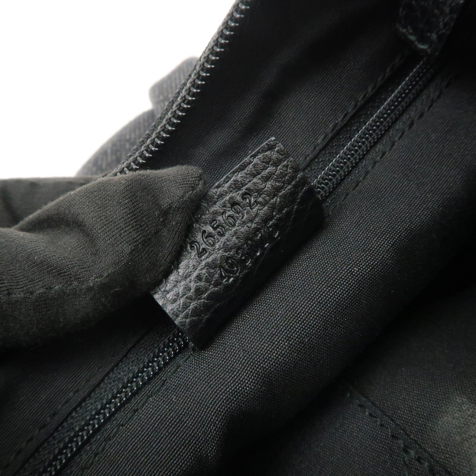 GUCCI Abbey GG Canvas Leather Shoulder Bag Hand Bag Black 265692