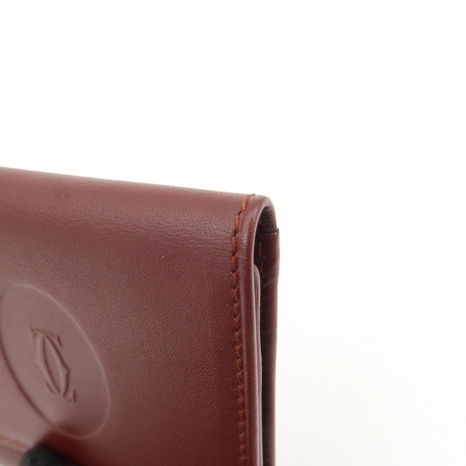 Cartier Must Line Leather Coin Case Bordeaux