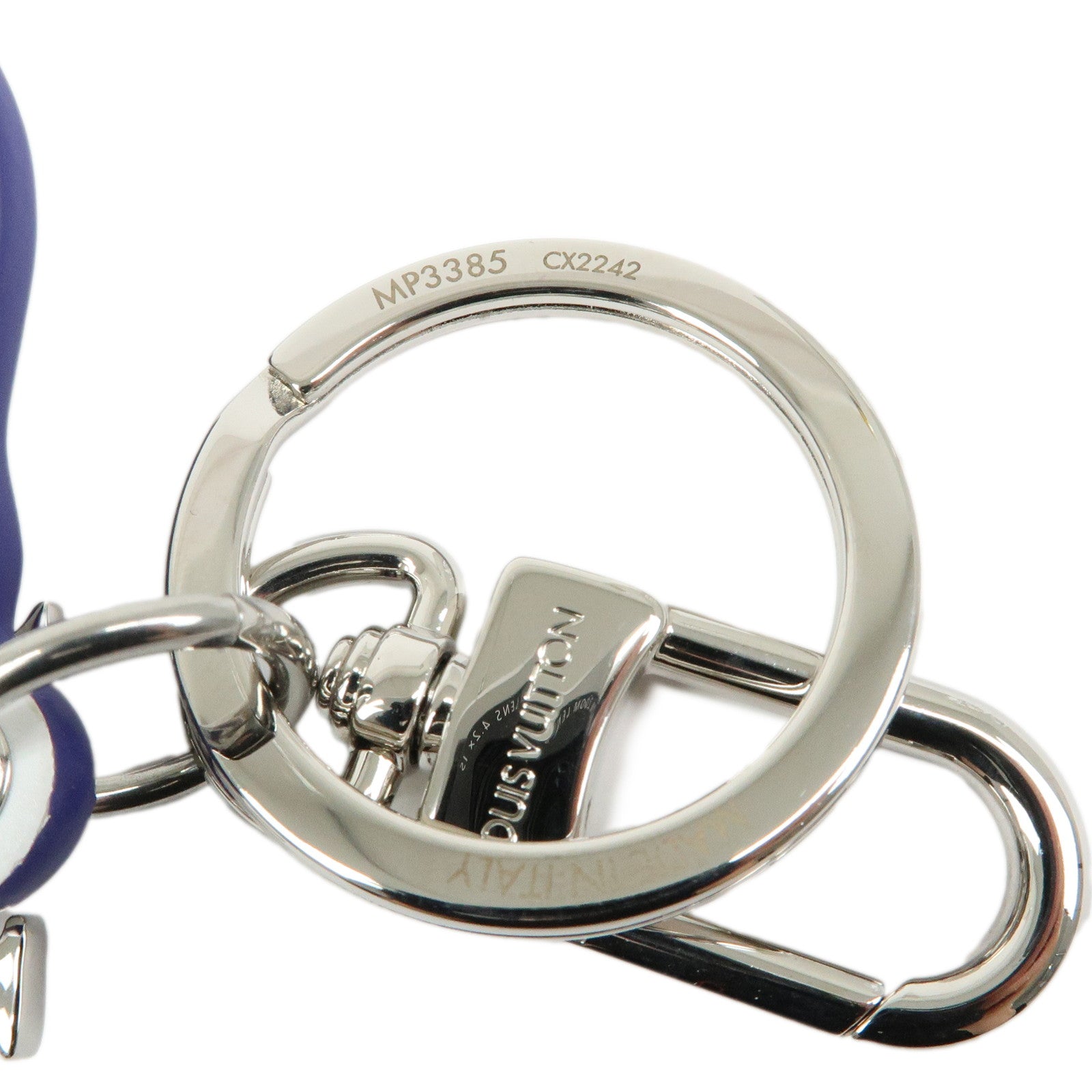 Louis Vuitton Porte Cles LV Varsity Jacket Bag Charm Purple MP3385