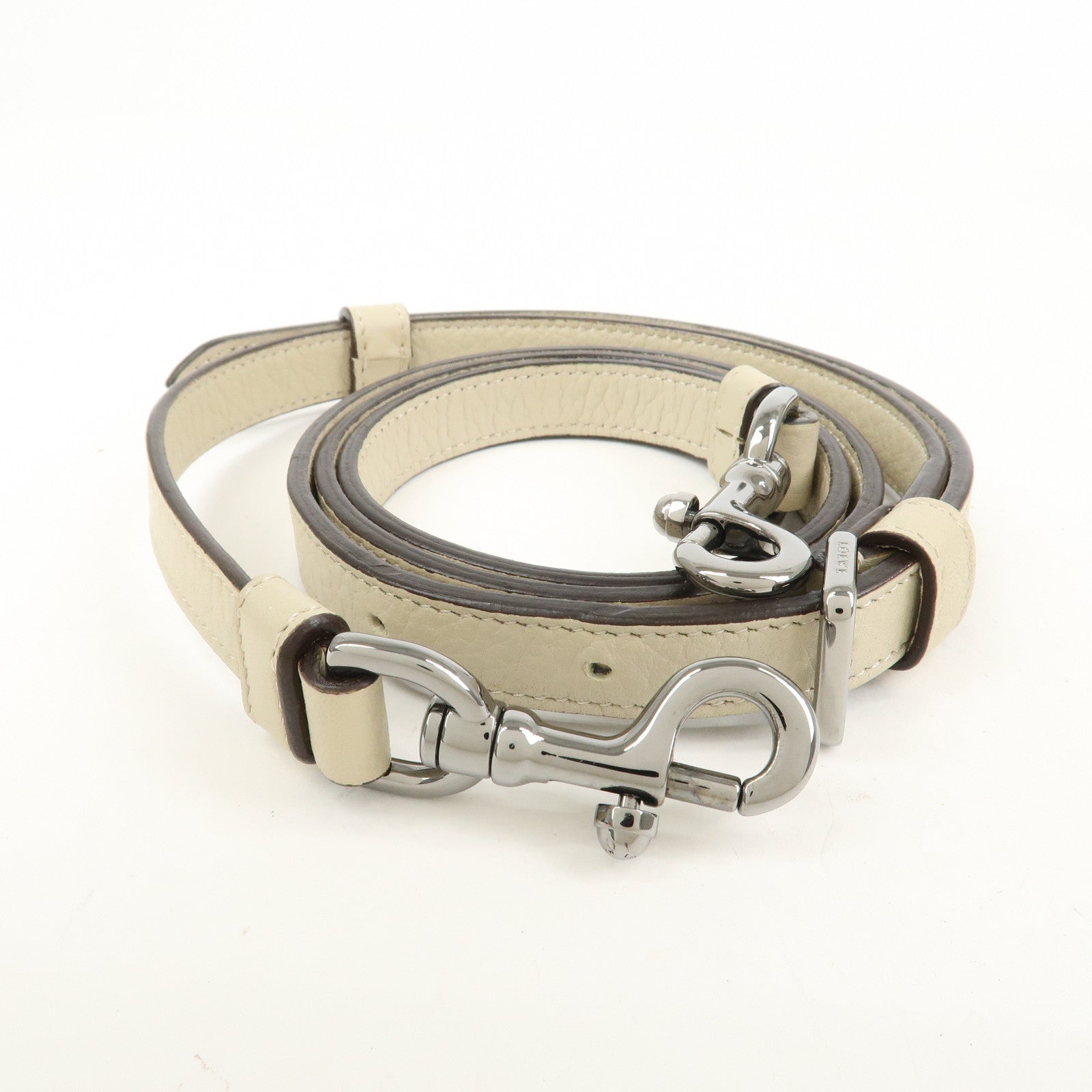 LOEWE Anagram Leather 2Way Bag Shoulder Bag Hand Bag Ivory