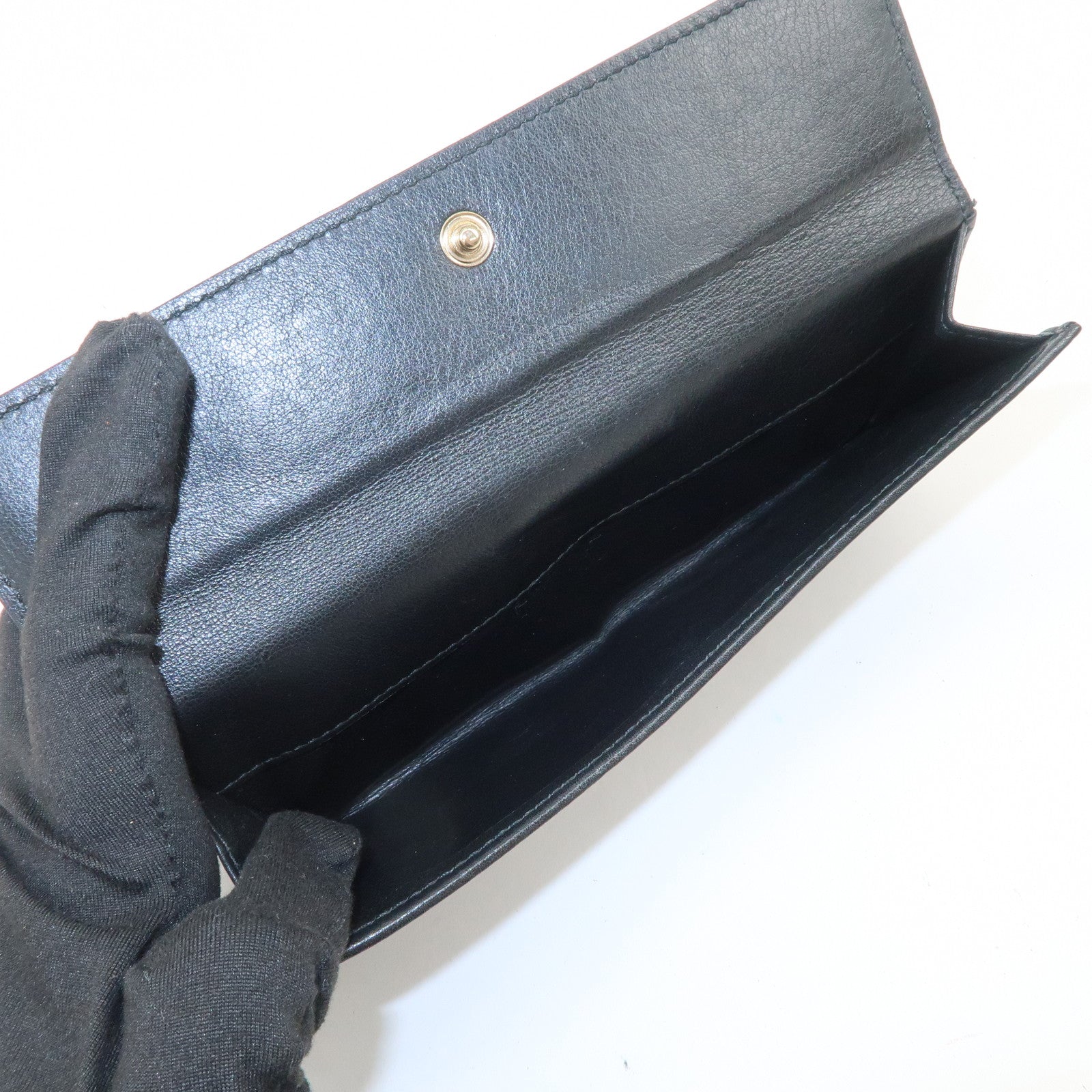 GUCCI Lovely Heart GG Monogram Canvas Leather Long Wallet 203550