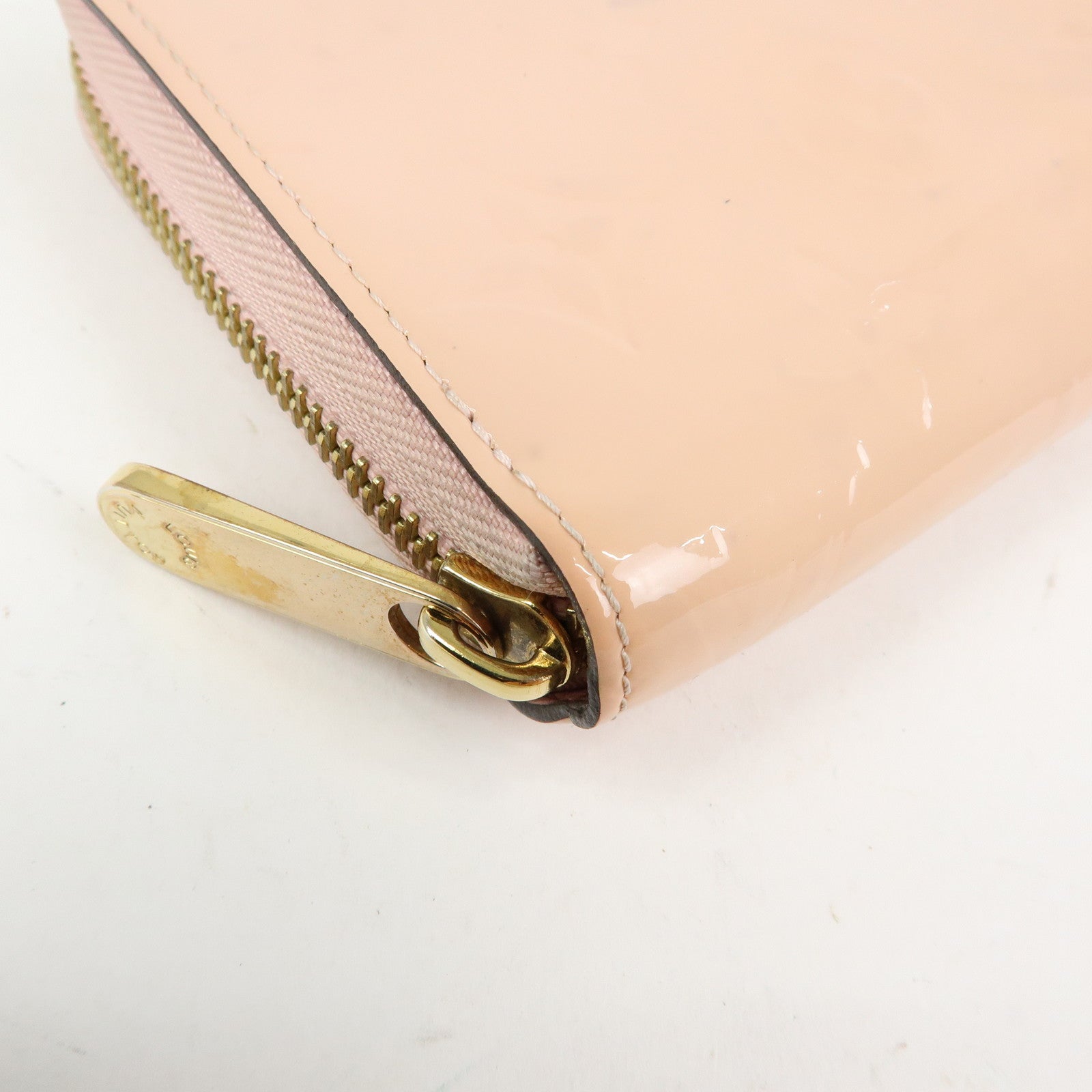 Louis Vuitton Monogram Vernis Zippy Wallet Rose Ballerine M61226