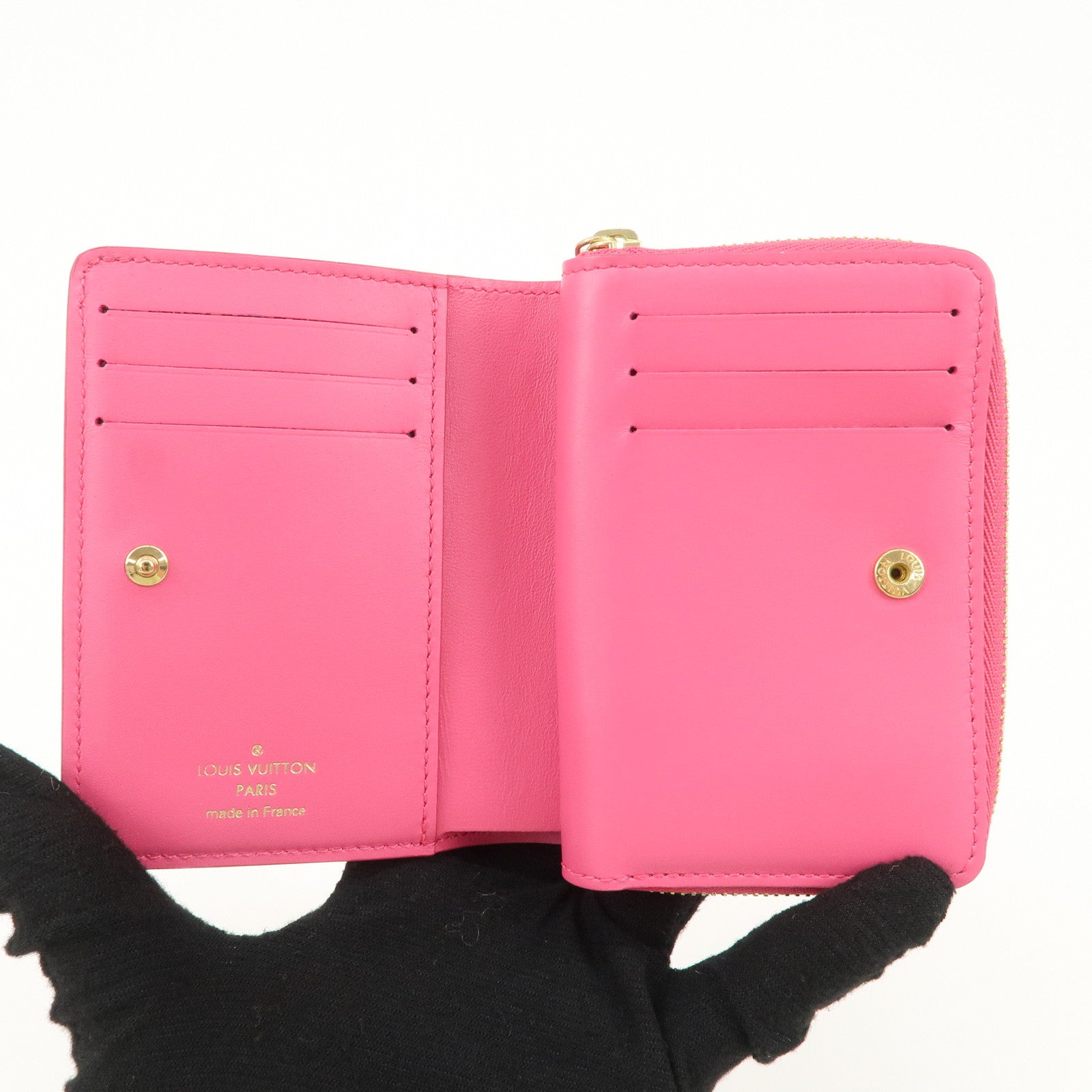 Louis Vuitton Nano Monogram Portefeuille Lou Wallet Pink M82357 Used