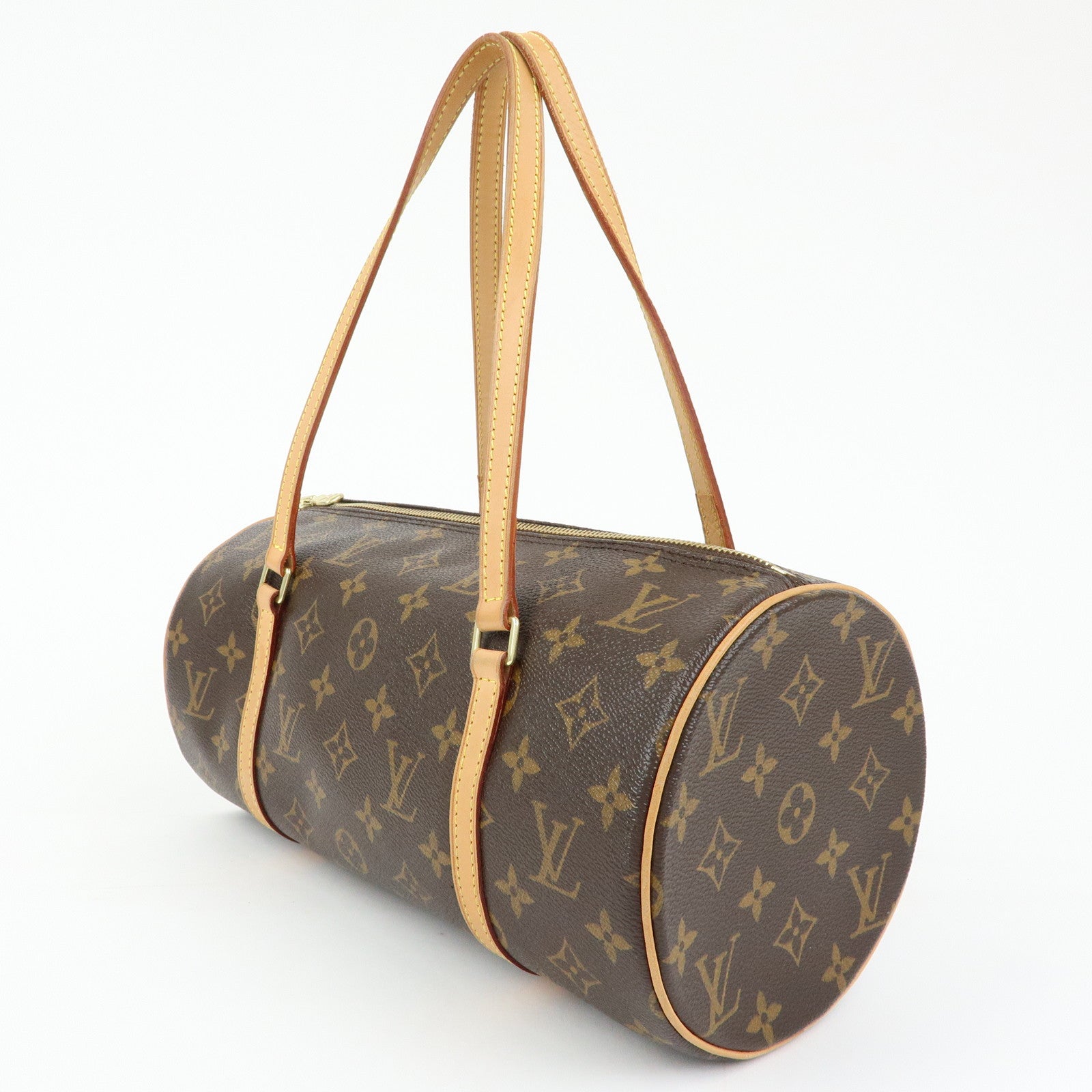 Louis Vuitton Monogram Papillon 30 Hand Bag Brown M51385