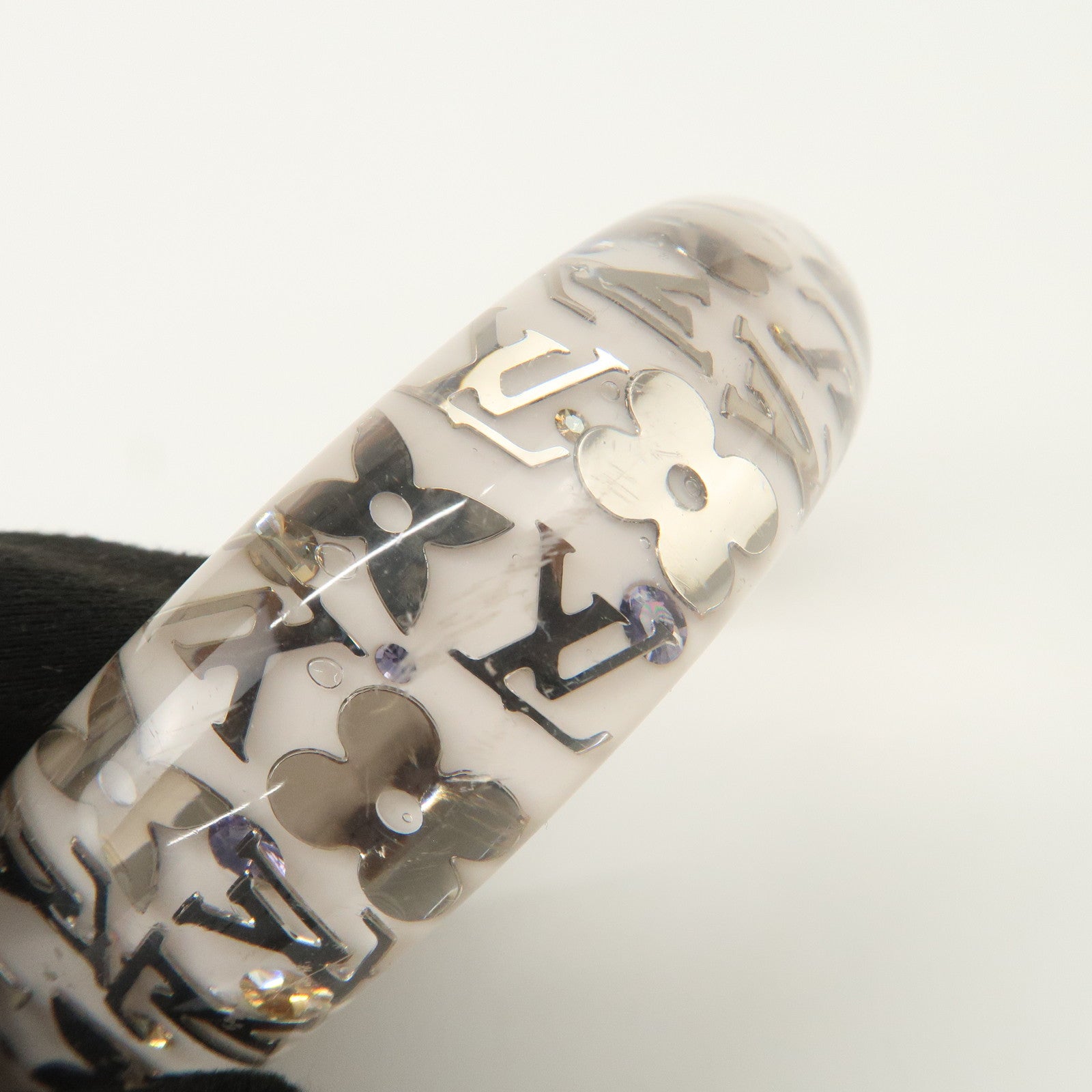 Louis Vuitton Bracelet Inclusion GM Plastic Bracelet Silver White