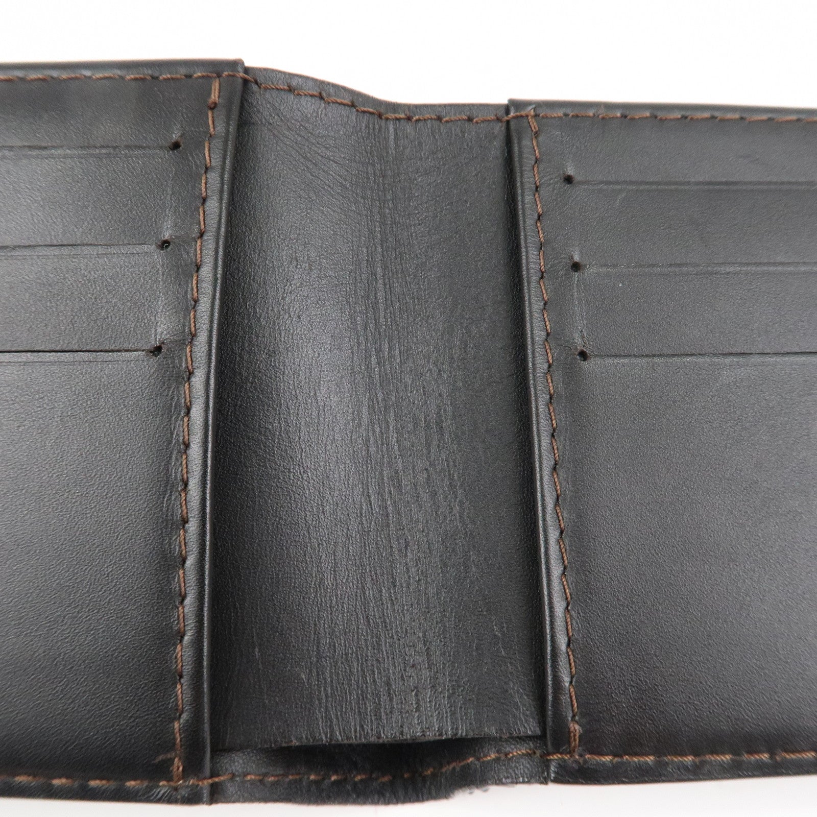Louis Vuitton Utah Porte Billets 6 Carte Credit Plus Wallet Brown Used