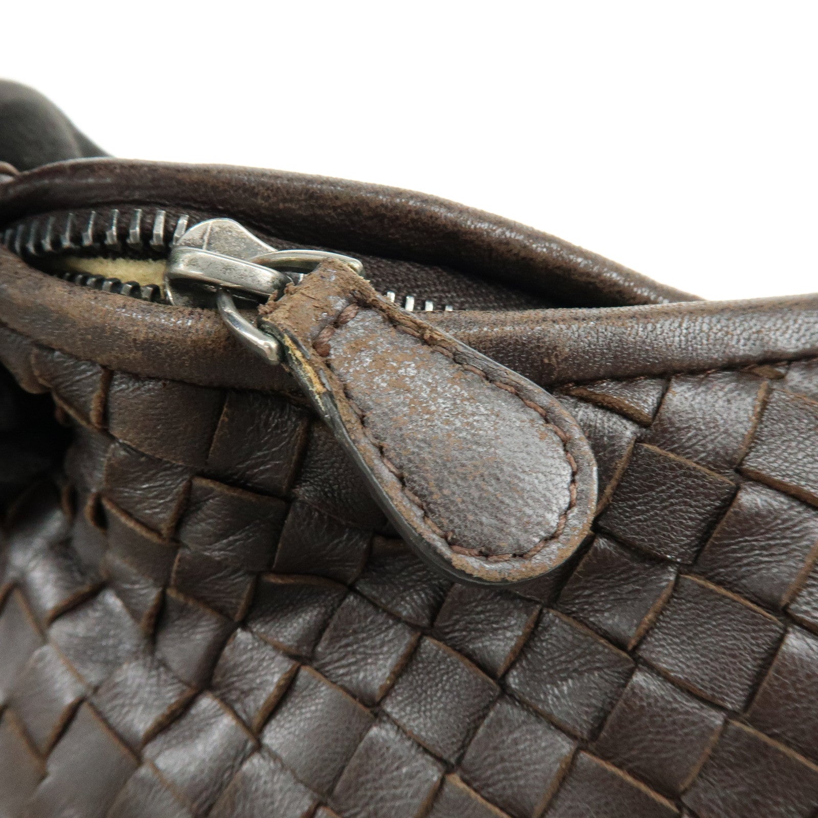 BOTTEGA VENETA Hobo Intrecciato Leather Shoulder Bag Brown 232499
