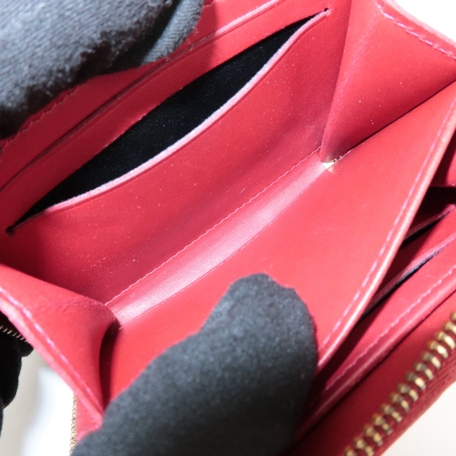 Louis Vuitton Monogram Vernis Zippy Coin Purse Pomme d'Amour M93608 Used