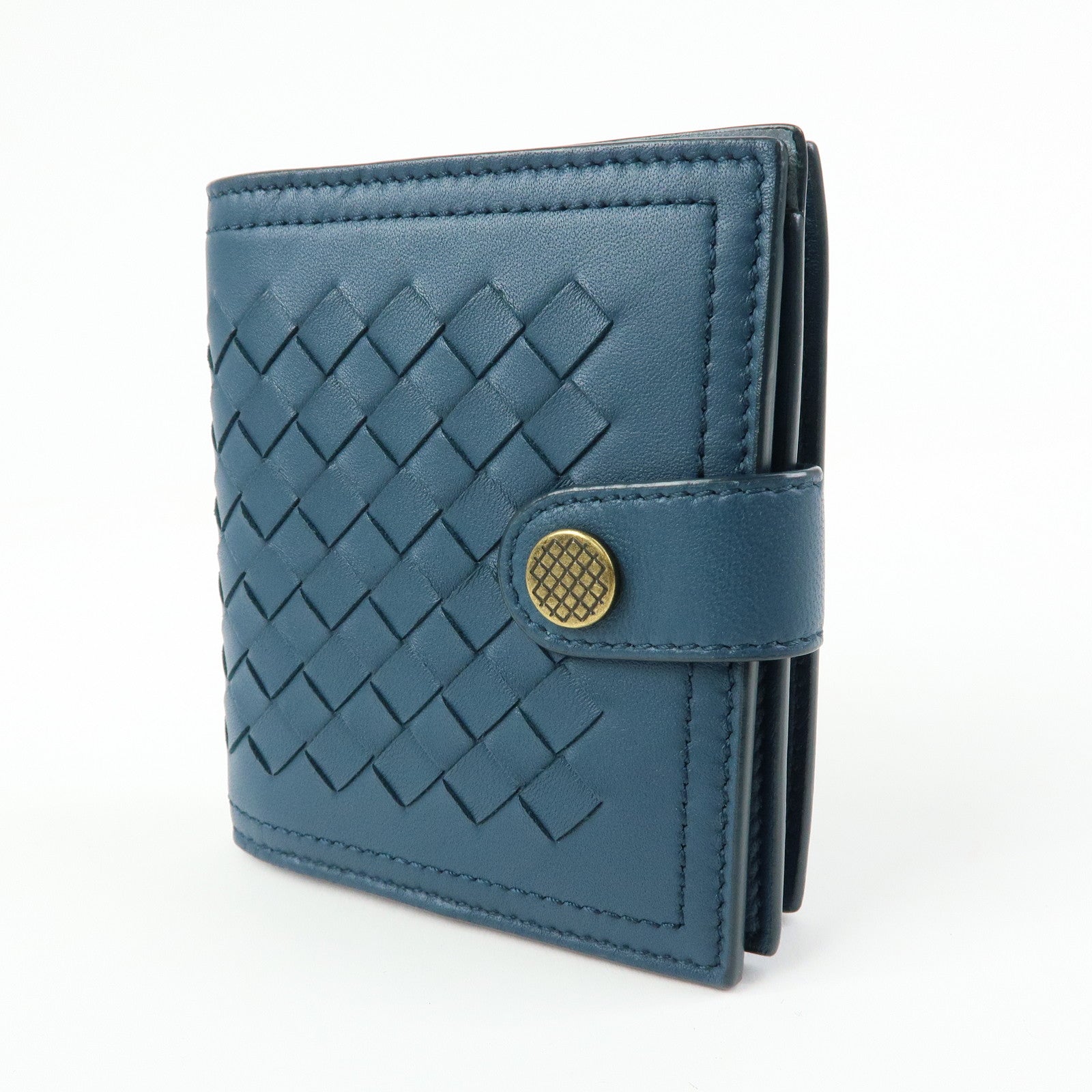 BOTTEGA VENETA Intrecciato Leather Bi-fold Comact Wallet 547441