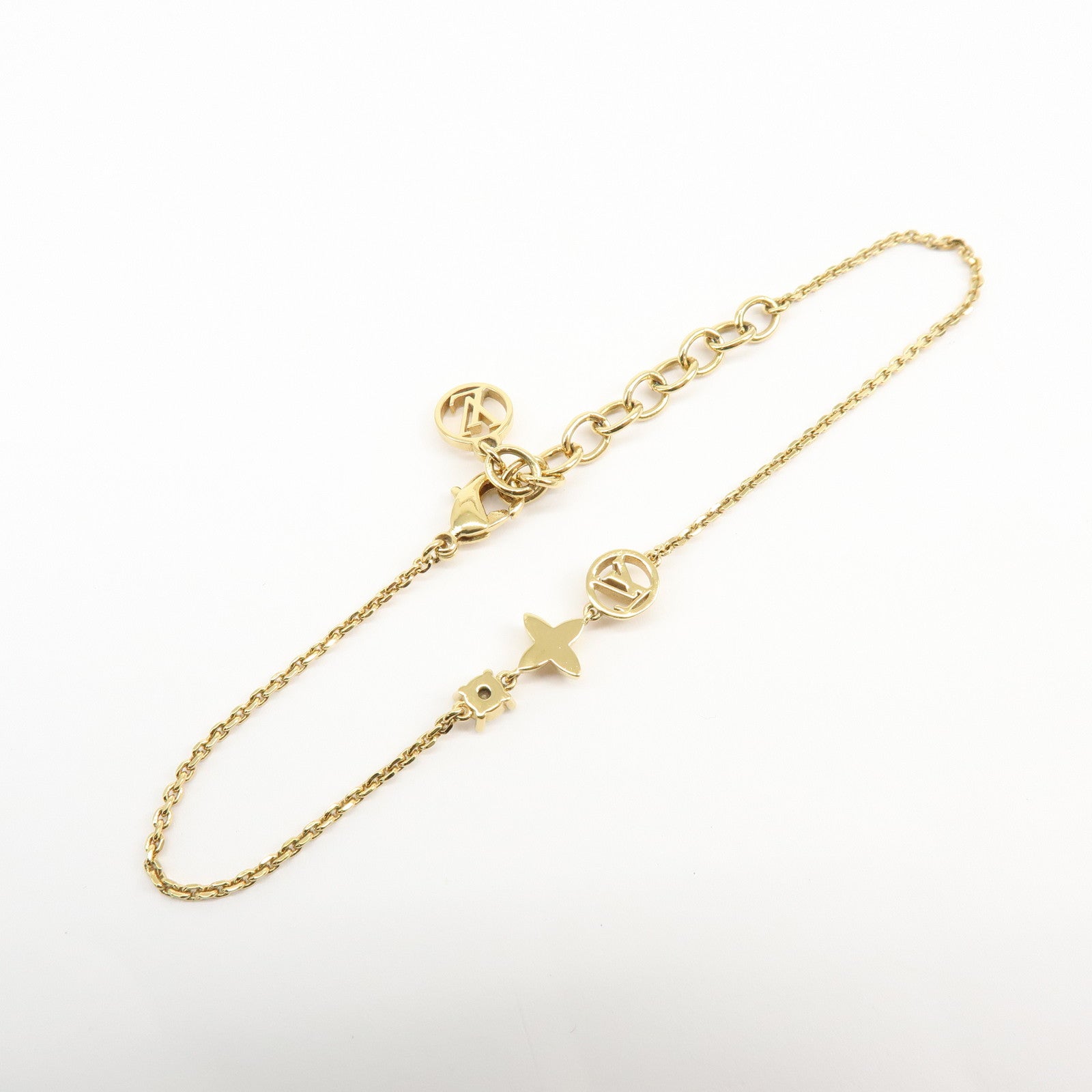 Louis Vuitton Petit Louis Metal Strass Bracelet Gold M00374