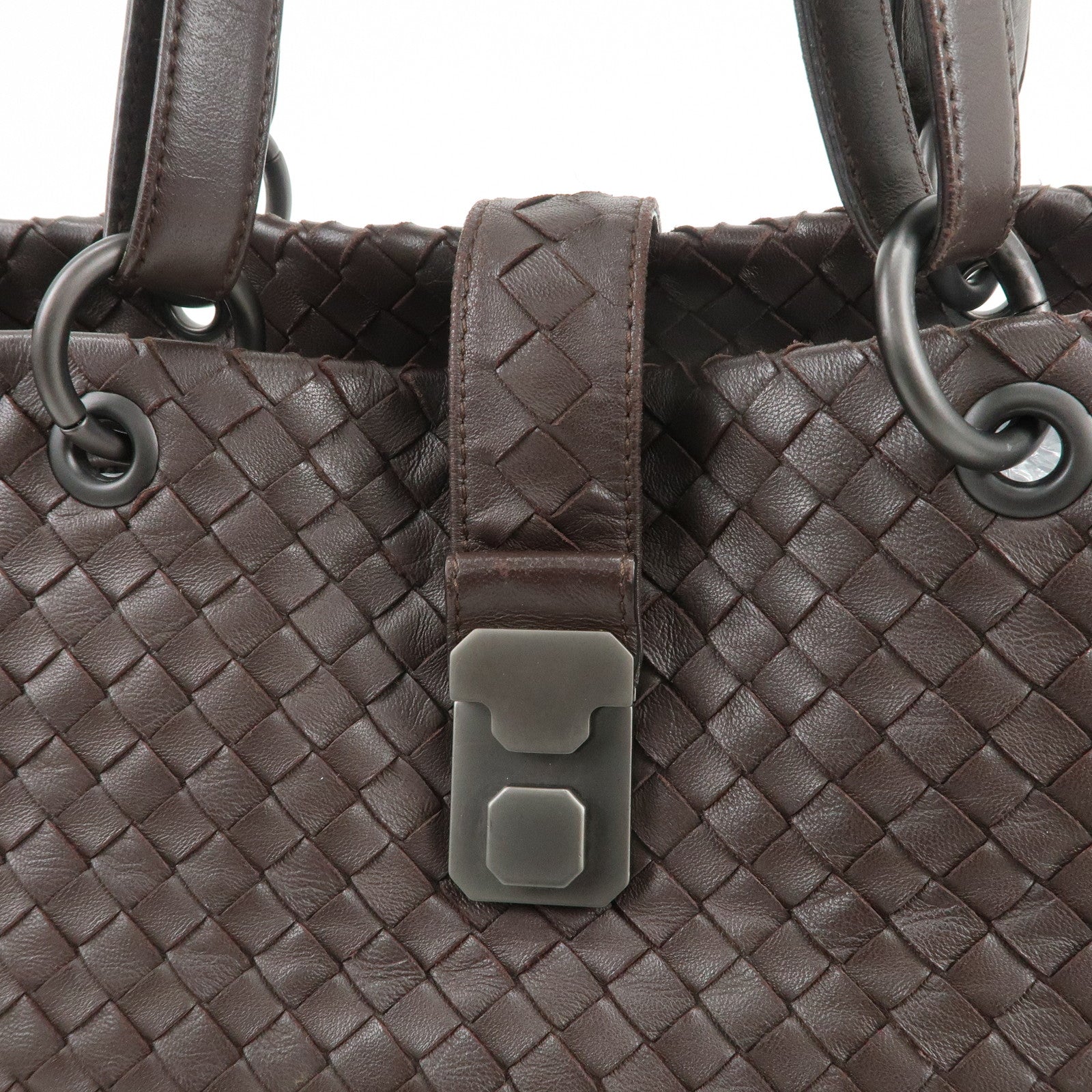 BOTTEGA VENETA Intrecciato Nappa Leather Tote Bag Hand Bag Brown