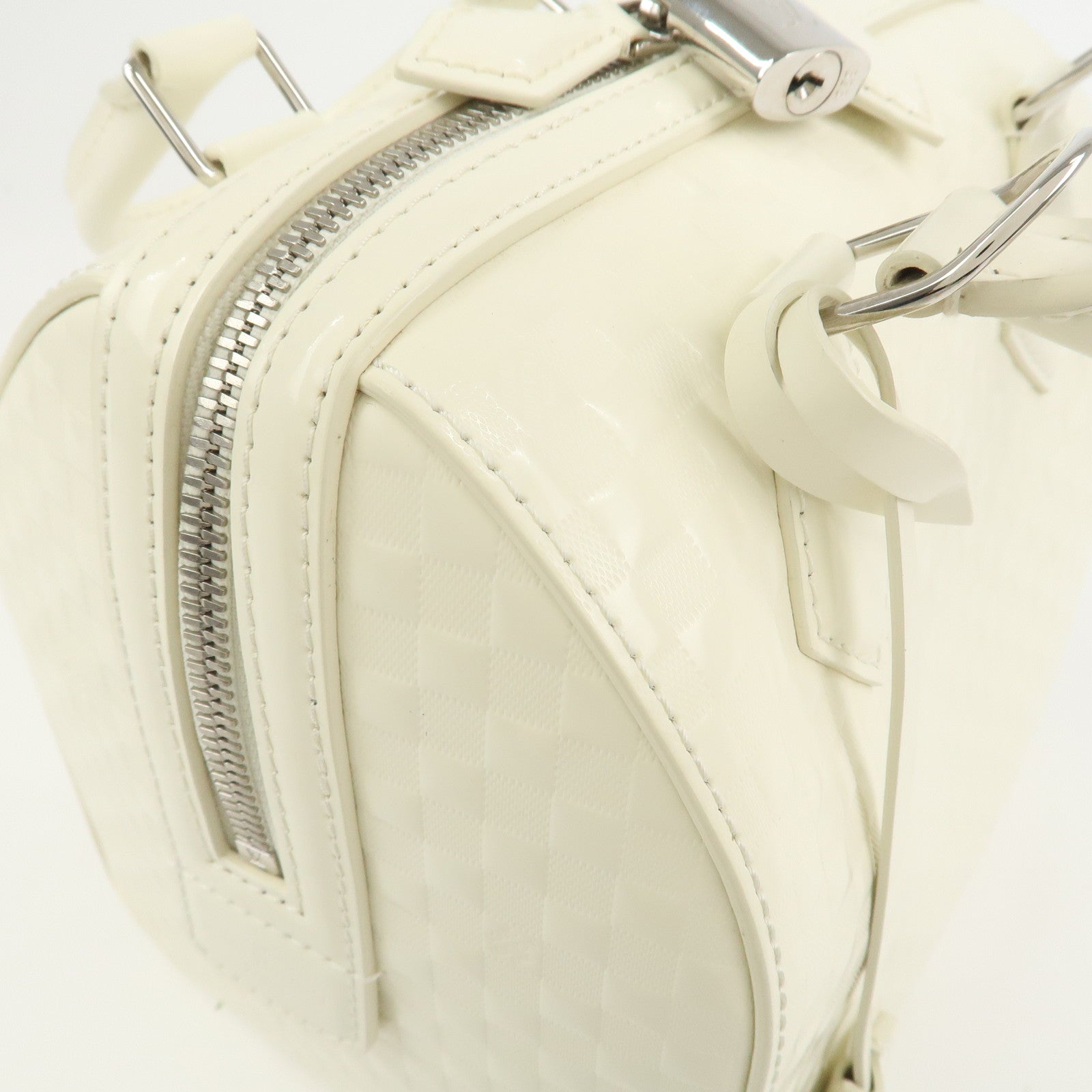 Louis Vuitton Damier Facette Speedy Cube PM Hand Bag Cream M48903