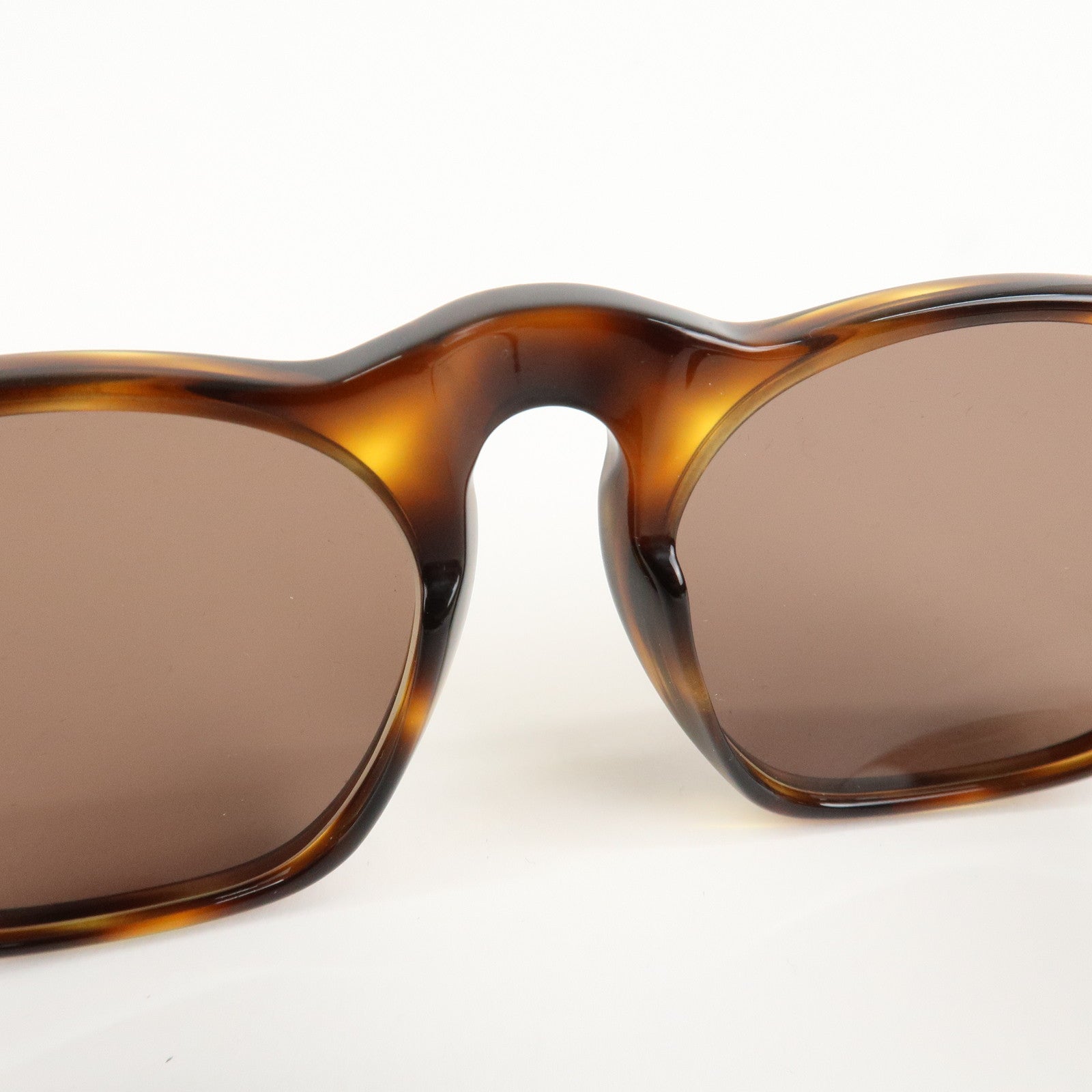 CHANEL COCO Mark Plastic Sunglasses Brown 01452 91235 Used