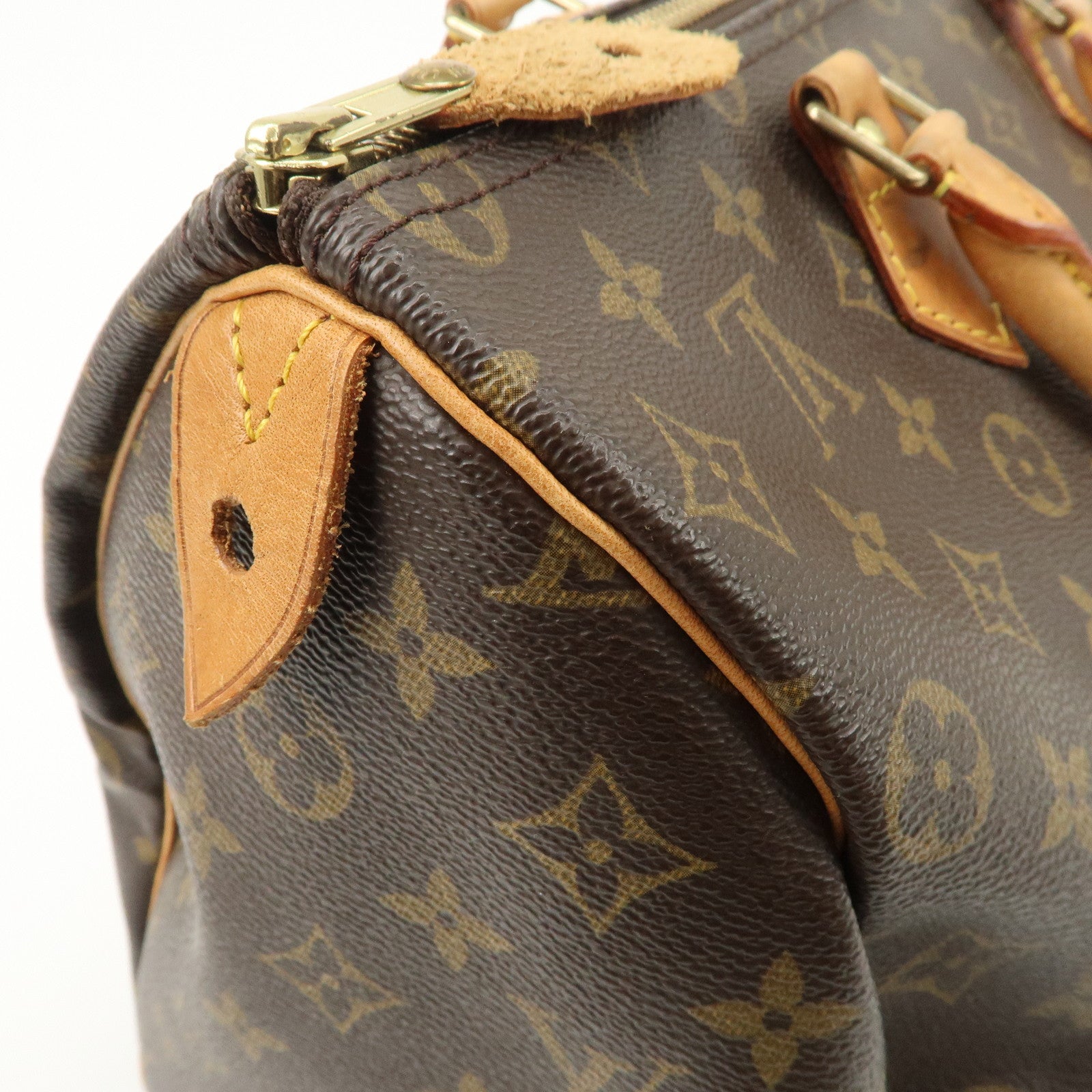 Louis Vuitton Monogram Speedy 35 Boston Bag Brown M41524