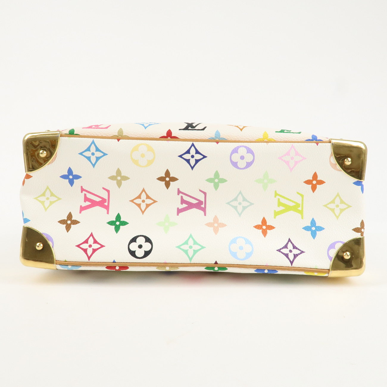 Louis Vuitton Monogram Multicolor Trouville Hand Bag Blanc M92662 Used