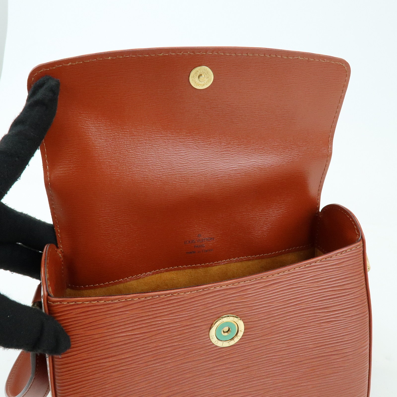 Louis Vuitton Epi Leather Buci Shoulder Bag Kenya Brown M52203