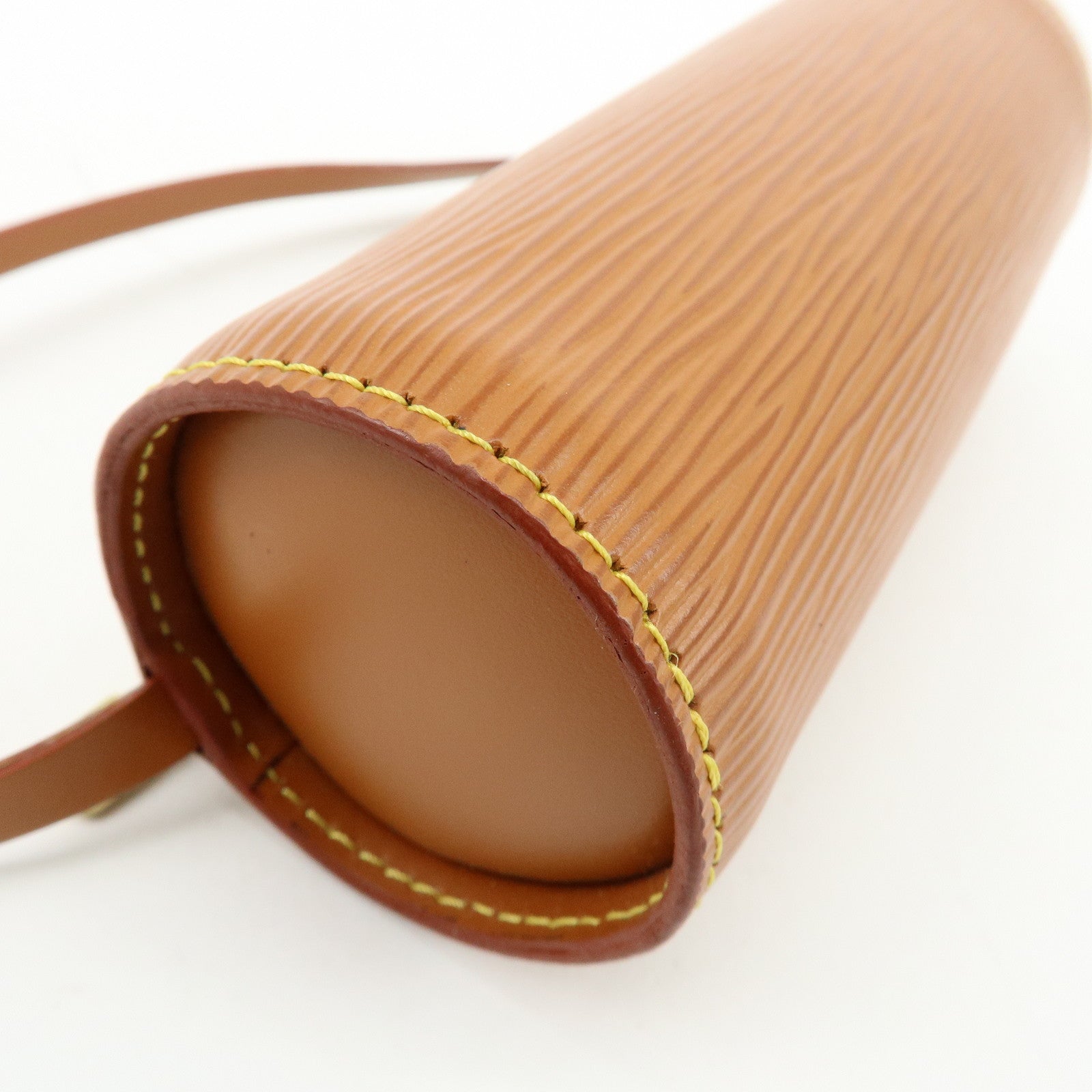 Louis Vuitton Epi Soufflot Hand Bag Shoulder Bag Zipang Gold M52228