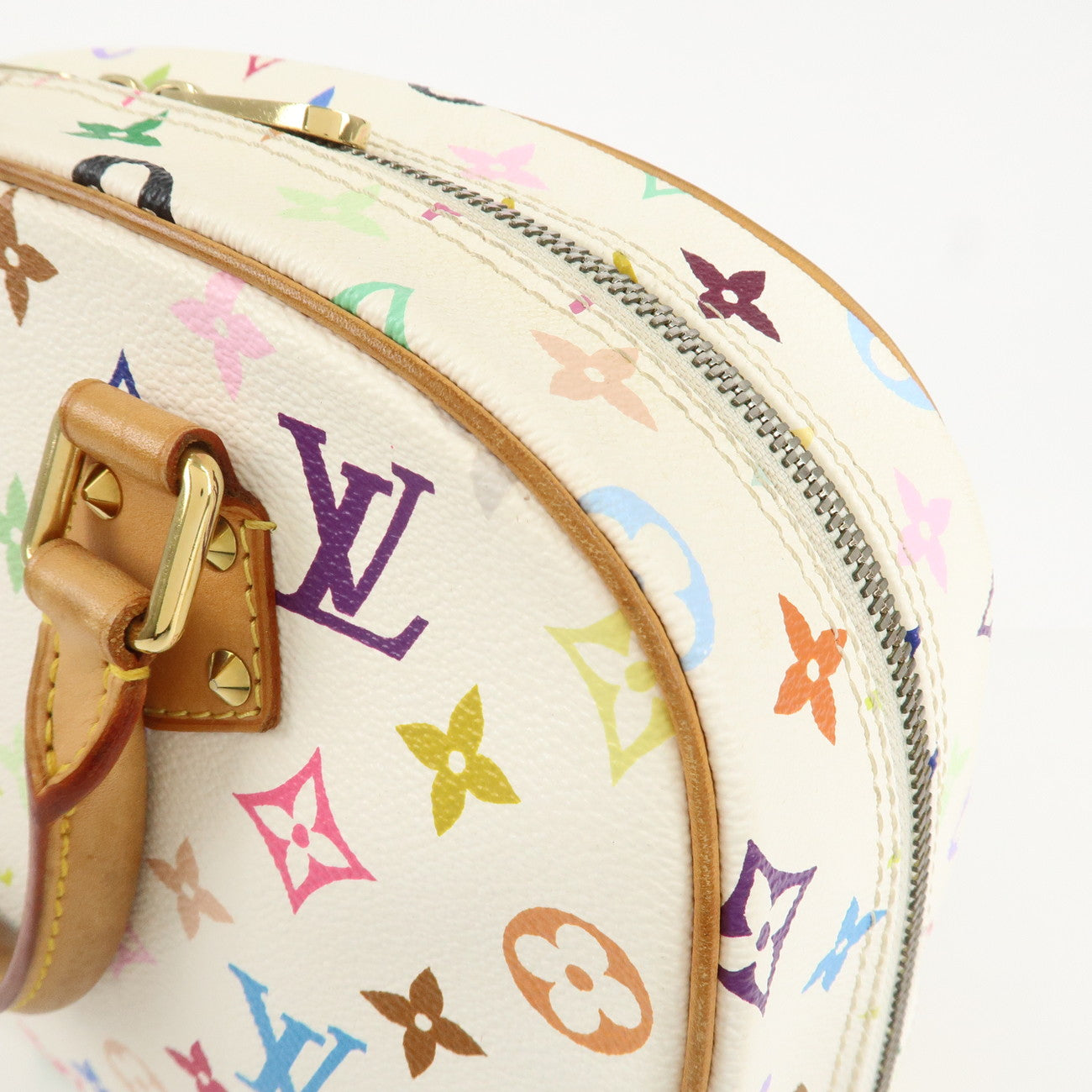 Louis Vuitton Monogram Multicolor Trouville Hand Bag Blanc M92662 Used