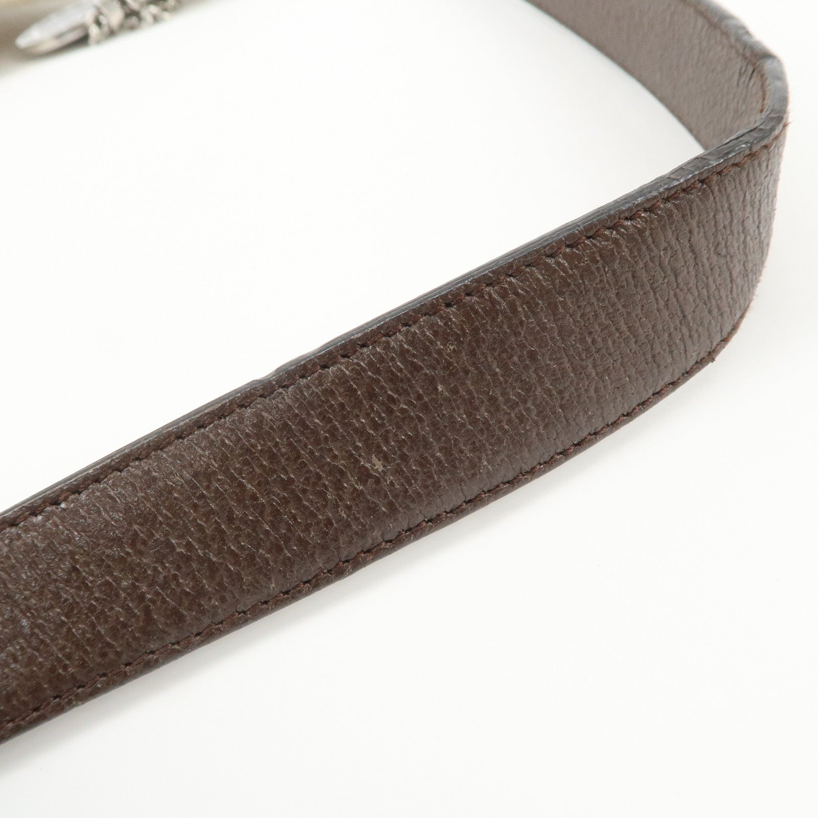 BVLGARI Logomania Canvas Leather Shoulder Bag Hand Bag Beige Brown