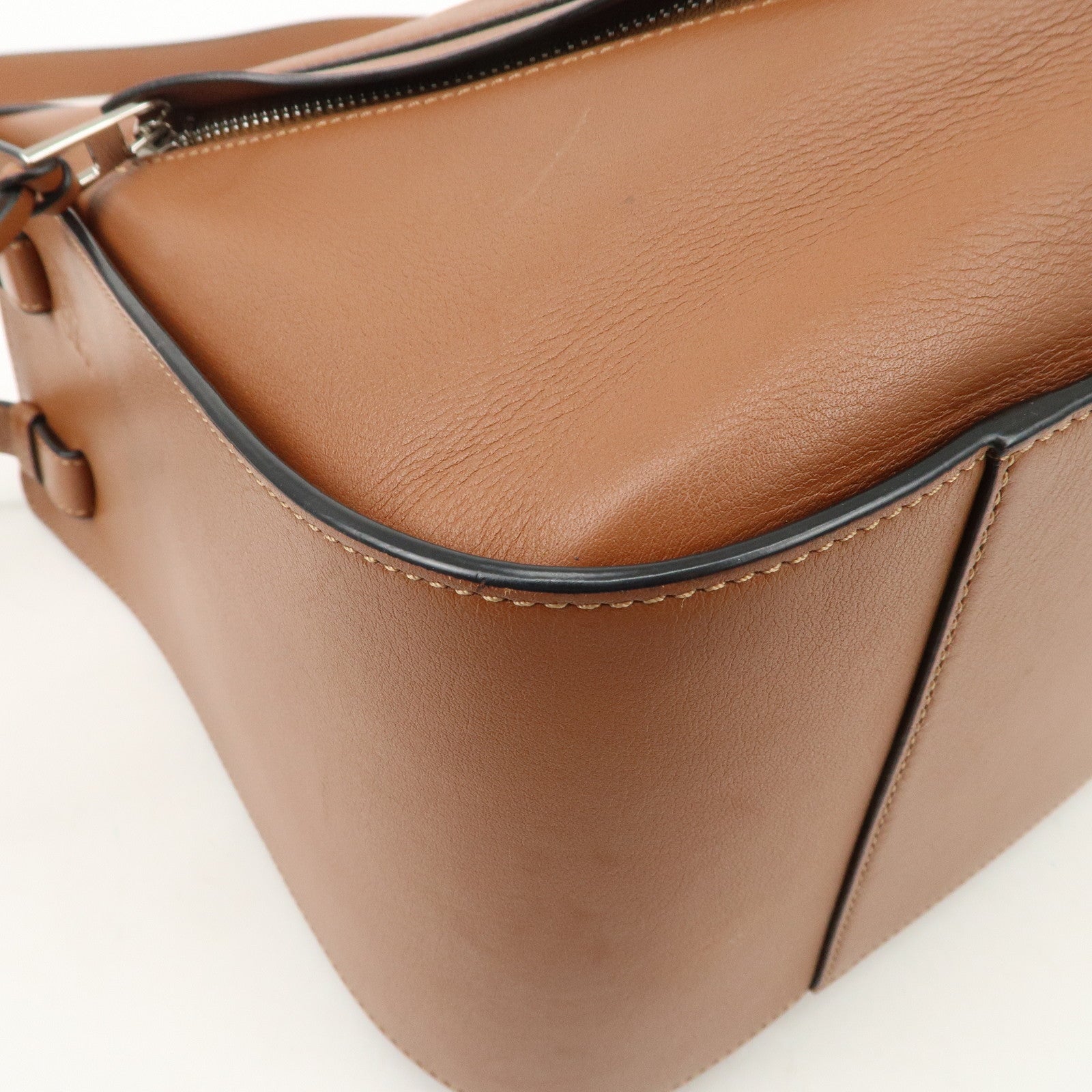 LOEWE Leather Hammock Medium Hand Bag Shoulder Bag Tan Used