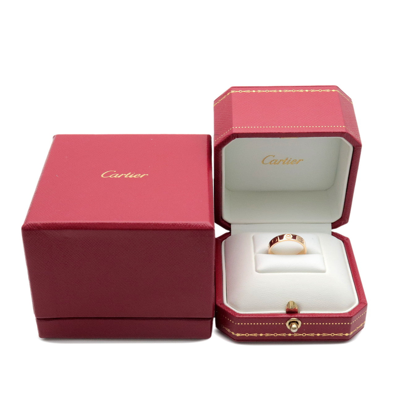 Cartier Mini Love Ring K18 750YG Yellow Gold #47 US4.5 B4085000