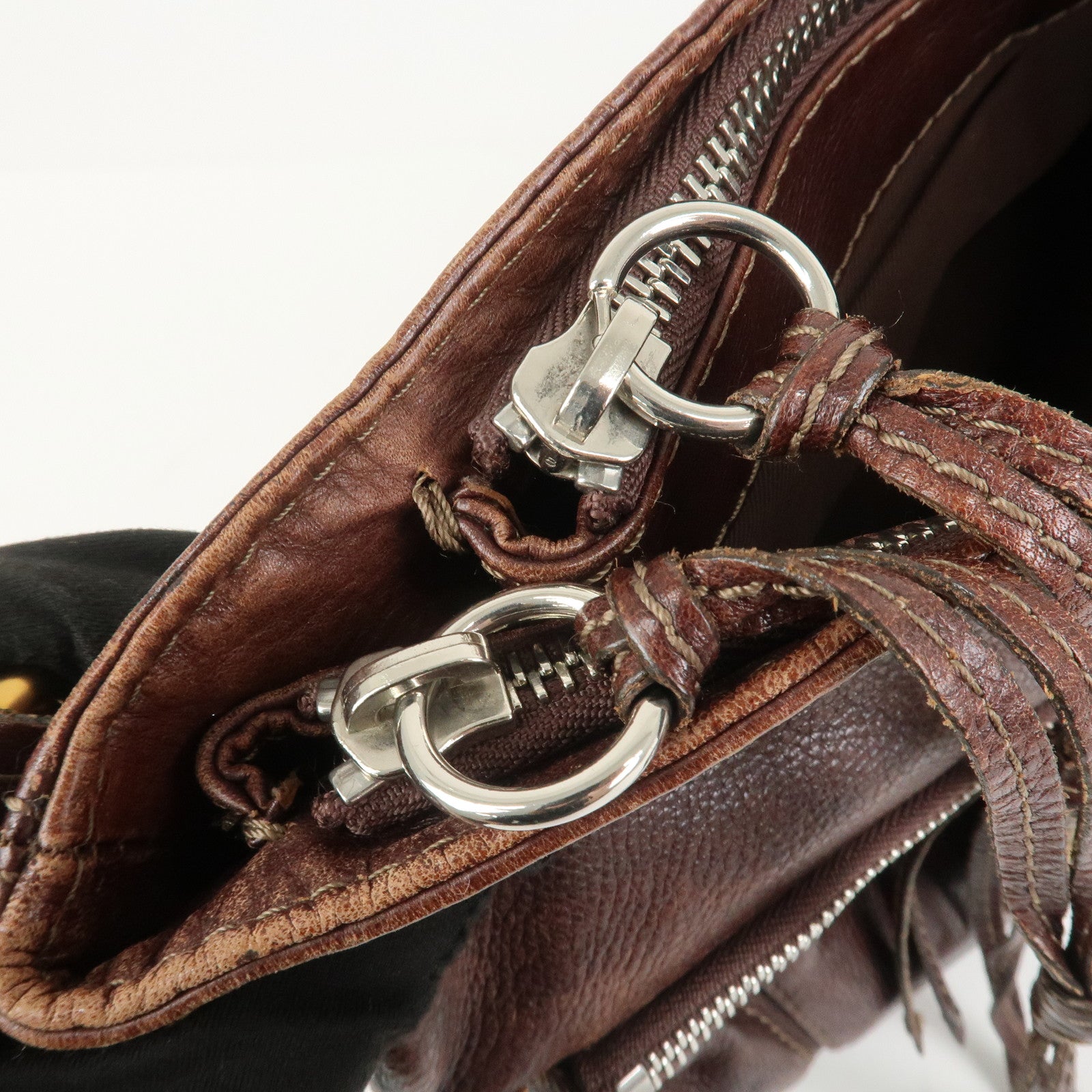 Chloe Paddington Leather Shoulder Crossbody Bag Brown