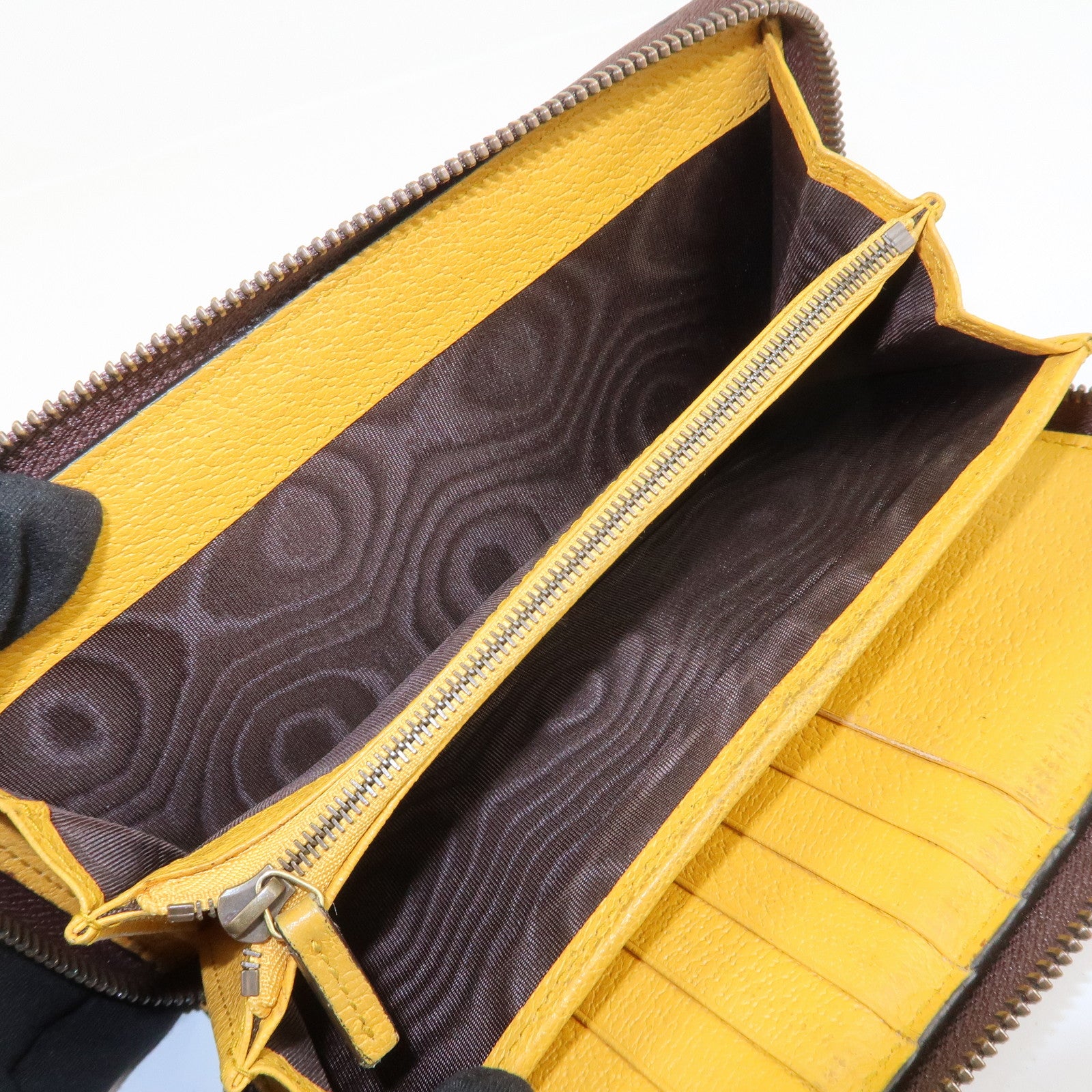 GUCCI Neo Vintage GG Supreme Round Zippy Long Wallet Beige 473953