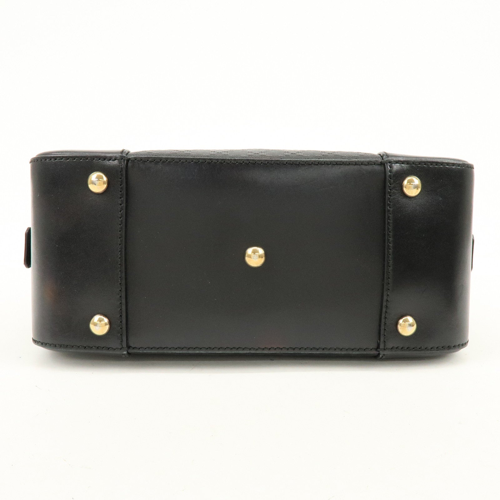 GUCCI Diamante Leather 2Way Bag Hand Bag Shoulder Bag Black 354224