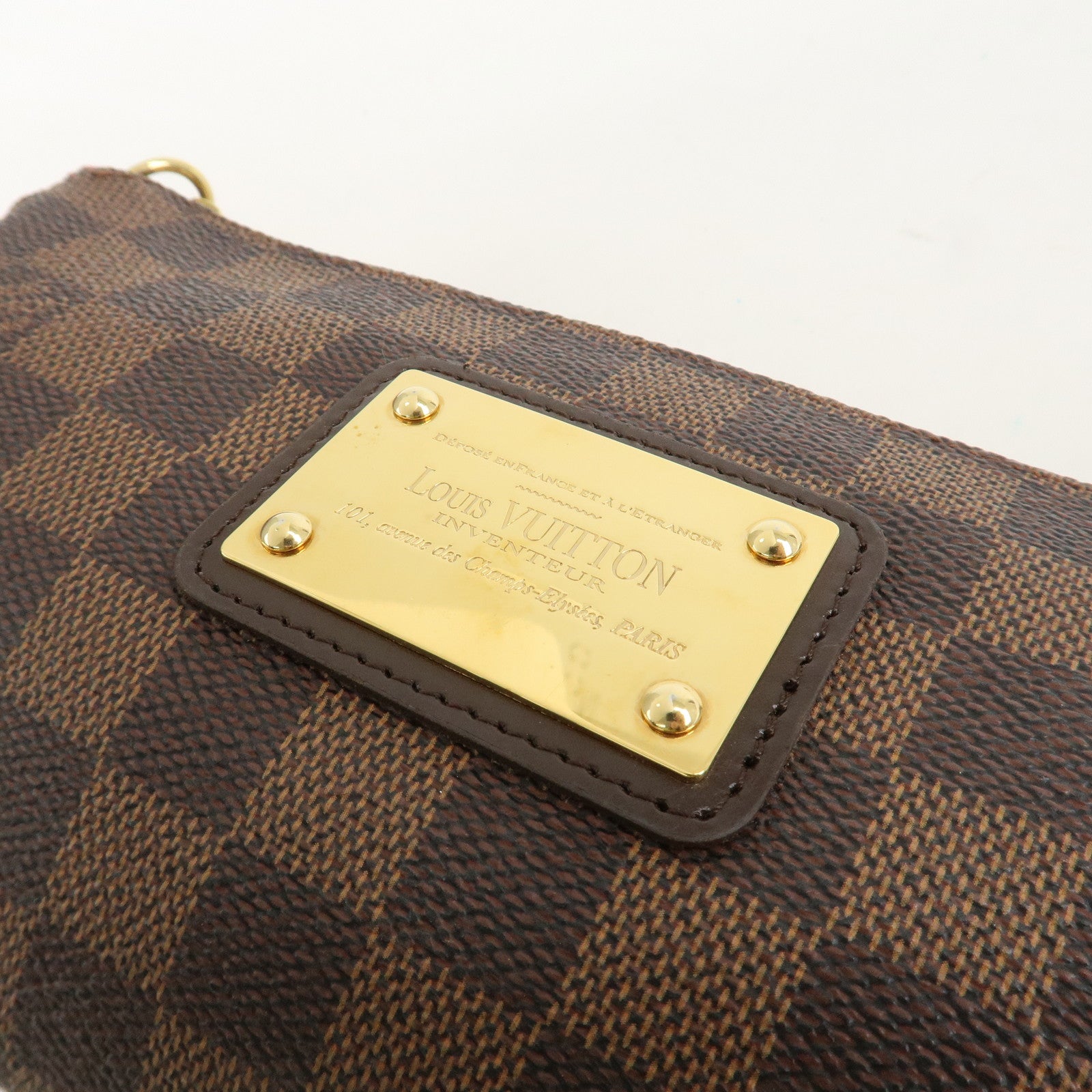 Louis Vuitton Damier Eva 2Way Hand Bag Shoulder Bag Damier Ebene N55213 Used