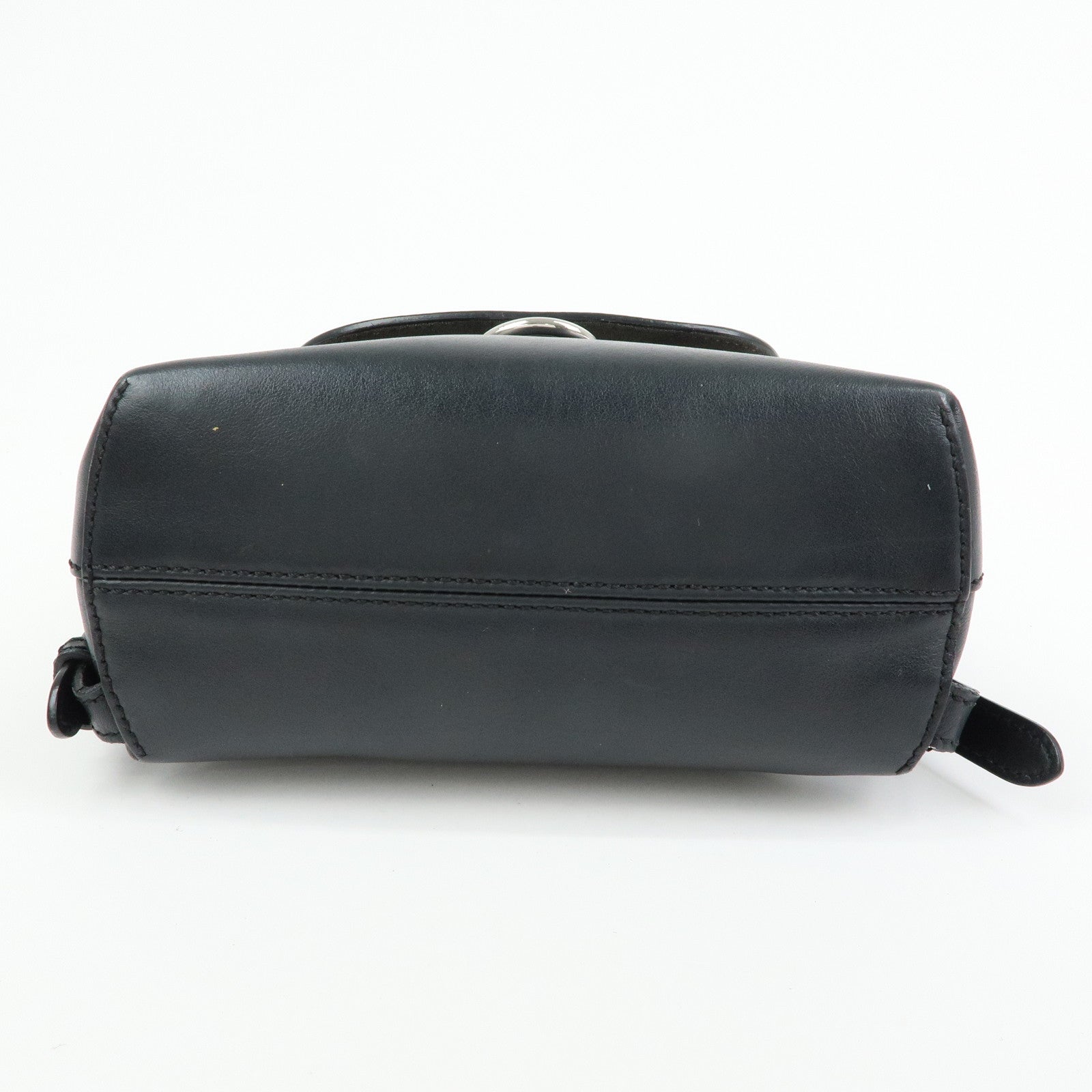 FENDI Bag to School Leather 2Way Bag Hand Bag Shoulder Bag Black