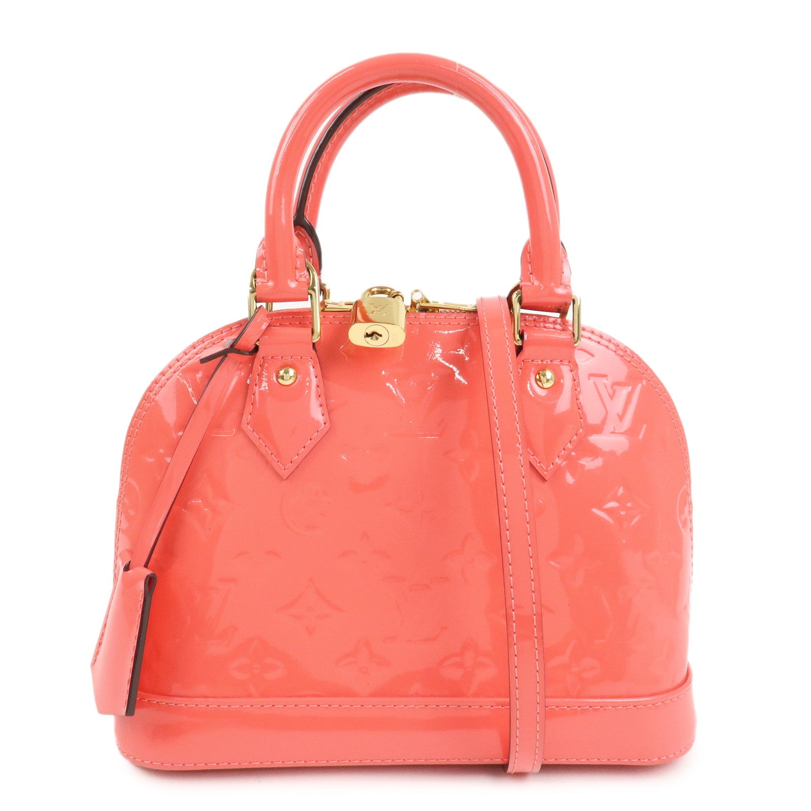 Louis Vuitton Monogram Vernis Alma BB 2Way Bag Hand Bag Rose Rich M90259