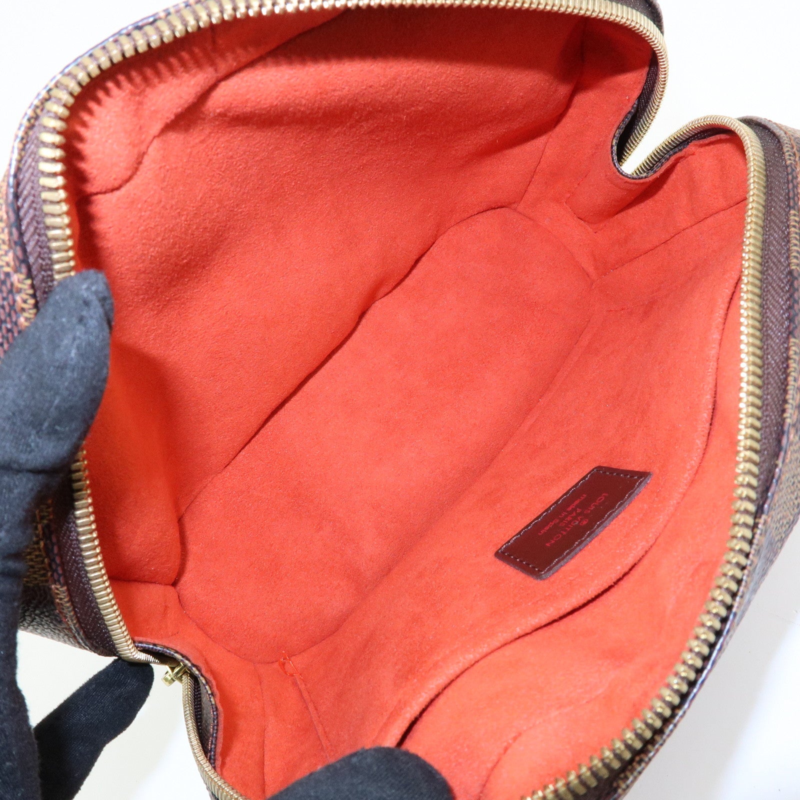 Louis Vuitton Saleya Mini Damier Ebene Canvas Leather Hand Bag