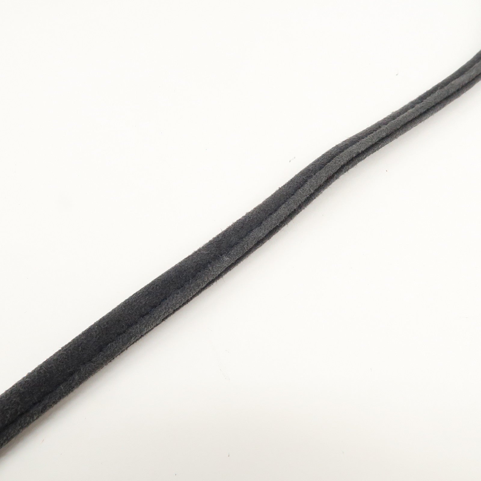 CHANEL Matelasse Satin Suede Drawstring Back Pack Black Used